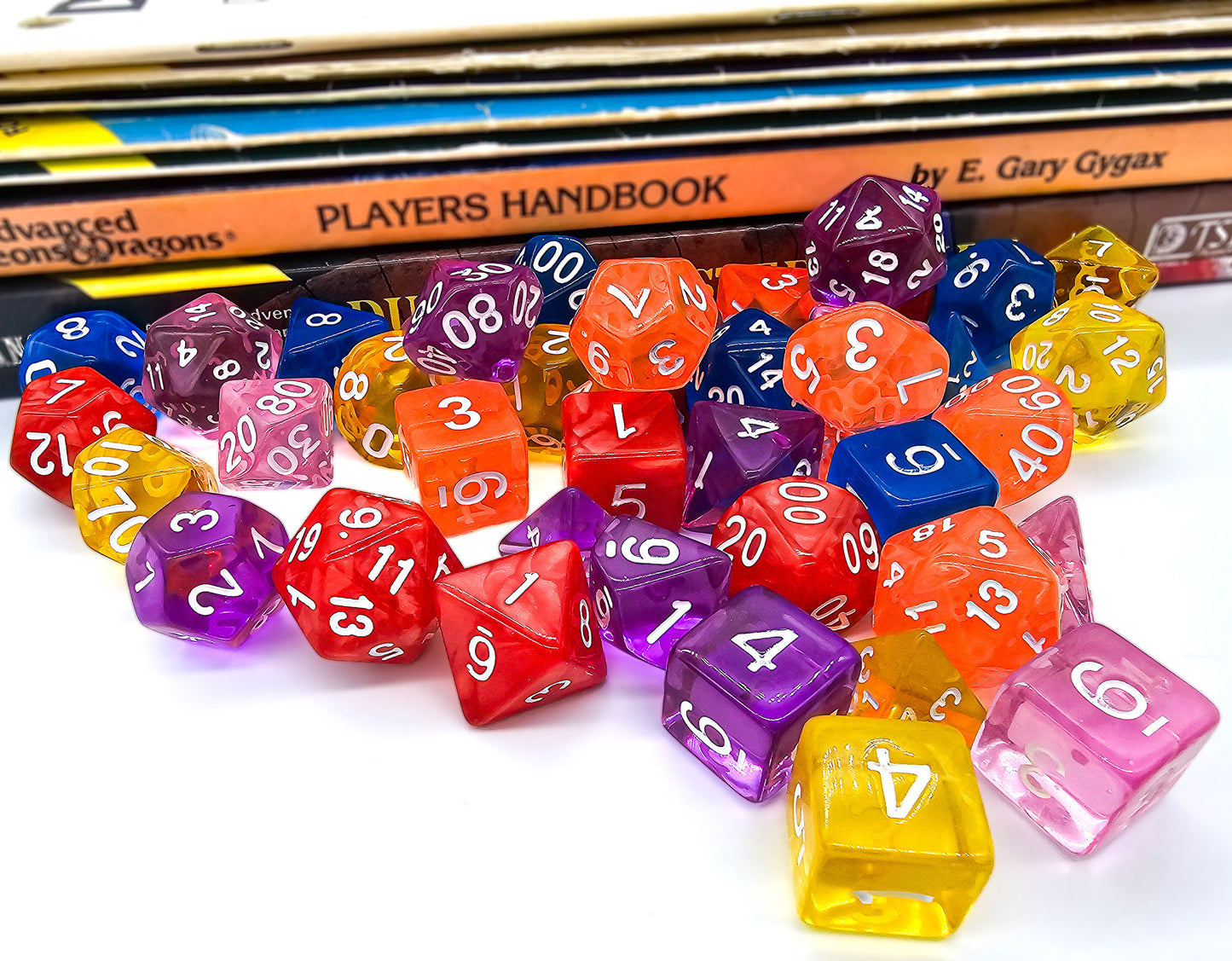 42 Piece DND Dice Set + 6 Velvet Dice Bags