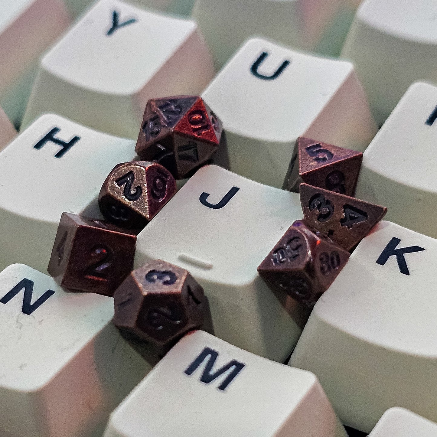 6mm Mini Copper Metal DND Dice Set