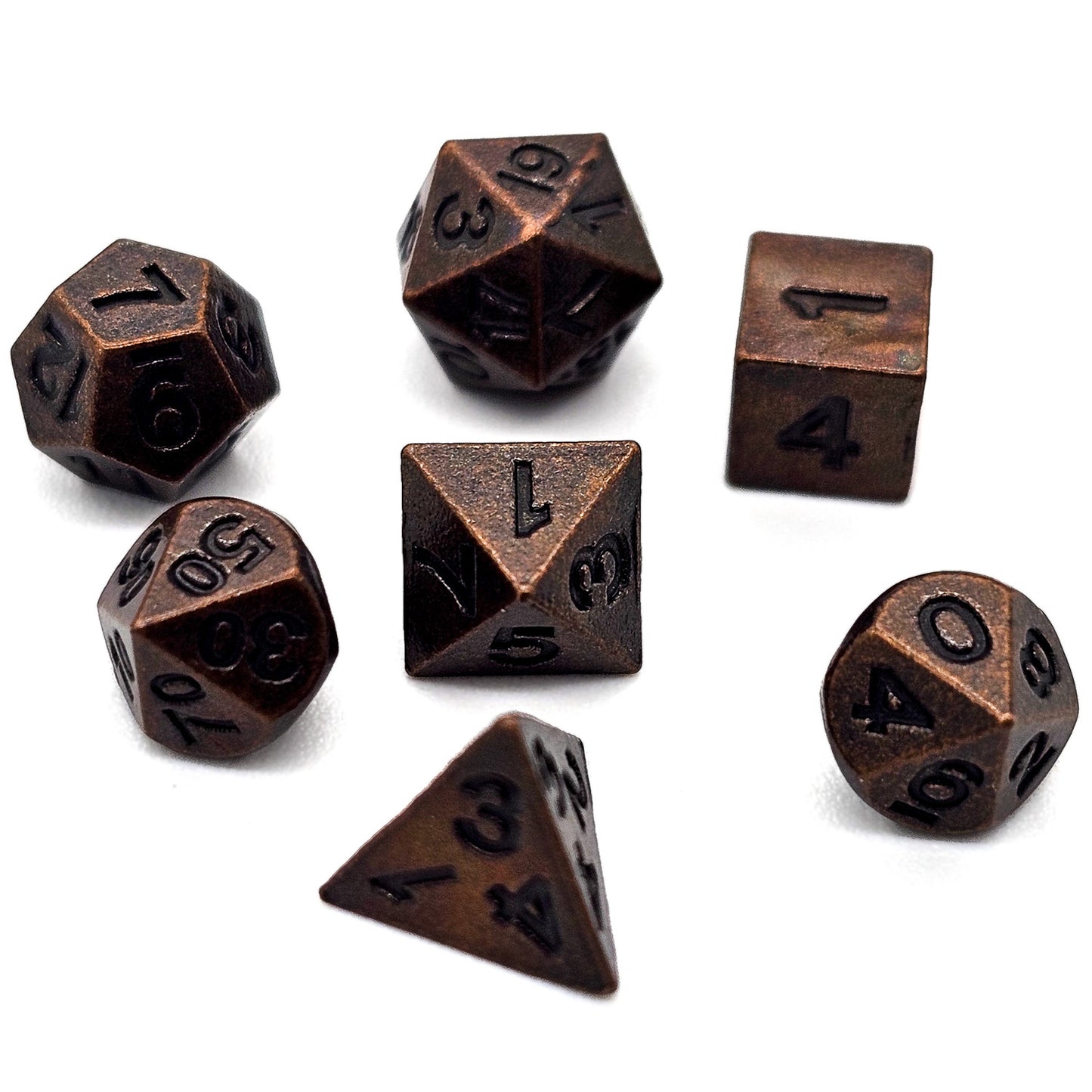 6mm Mini Copper Metal DND Dice Set