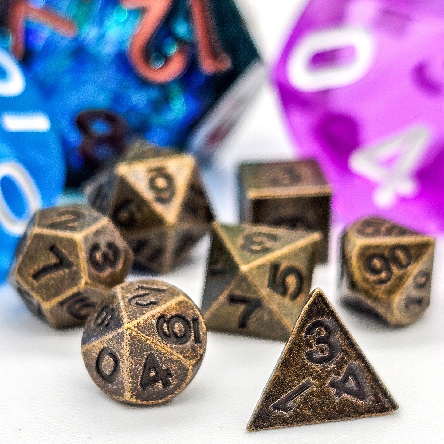 6mm Mini Copper Metal DND Dice Set
