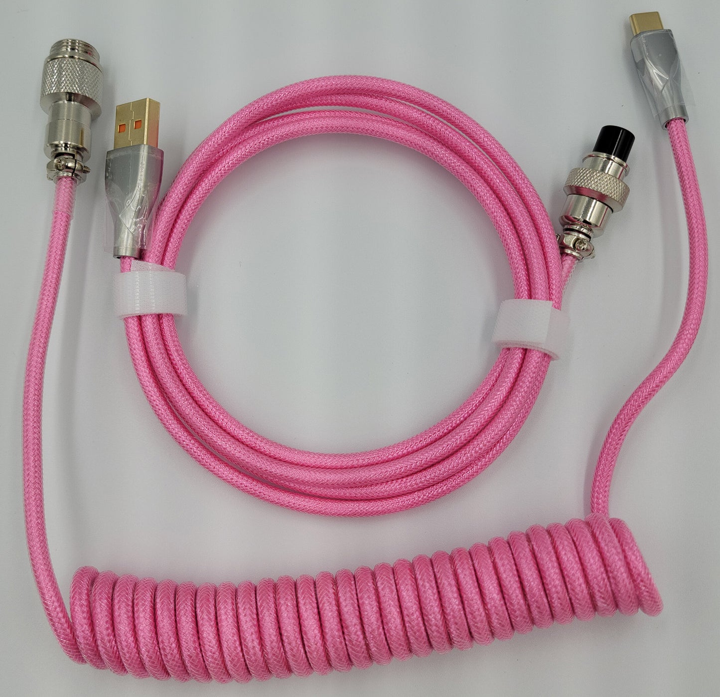 Custom Coiled USB Type C Aviator Cables (6ft)
