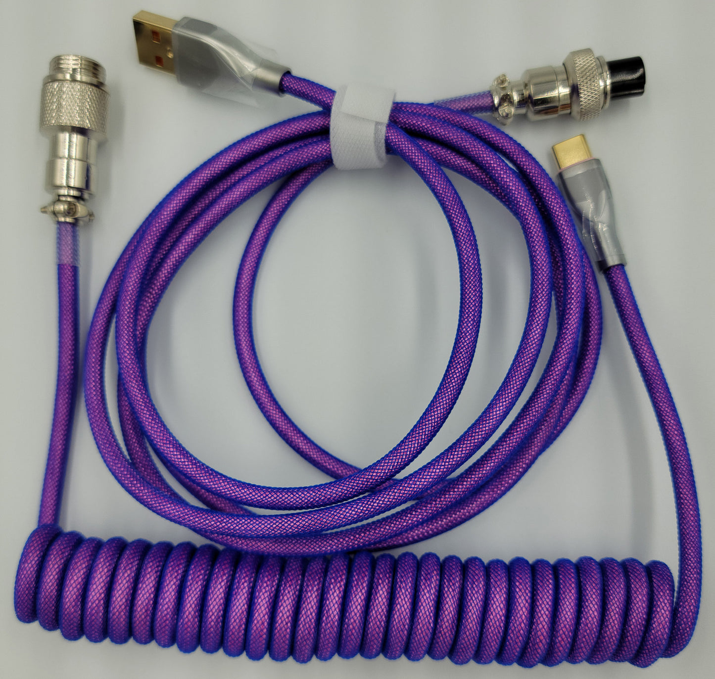 Custom Coiled USB Type C Aviator Cables (6ft)