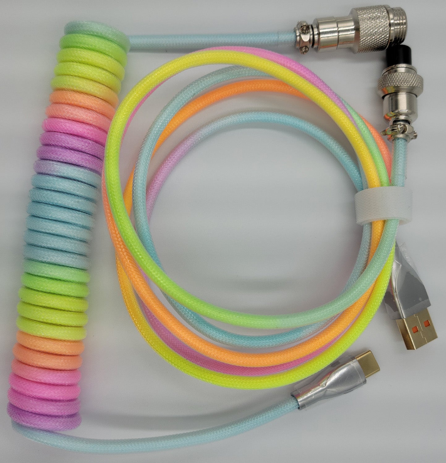 Custom Coiled USB Type C Aviator Cables (6ft)
