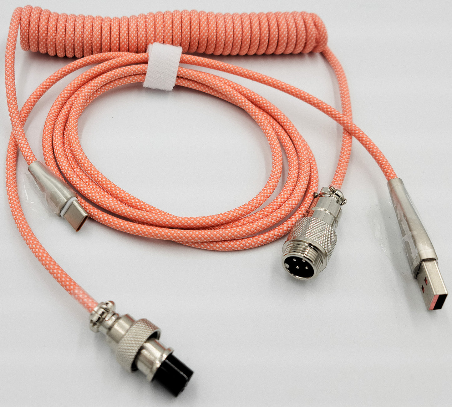 Custom Coiled USB Type C Aviator Cables (6ft)