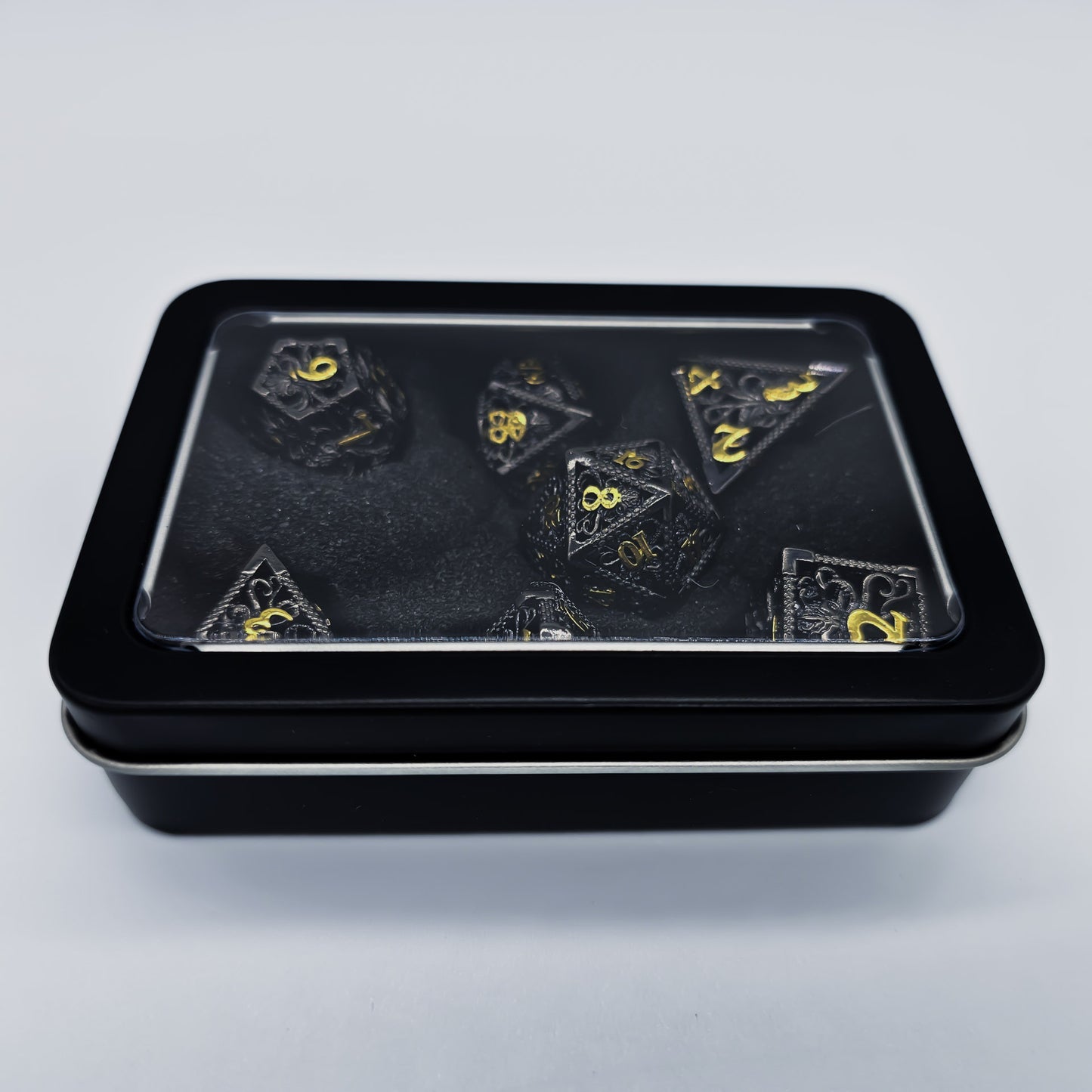 Black & Gold Hollow Metal Cthulhu Dice