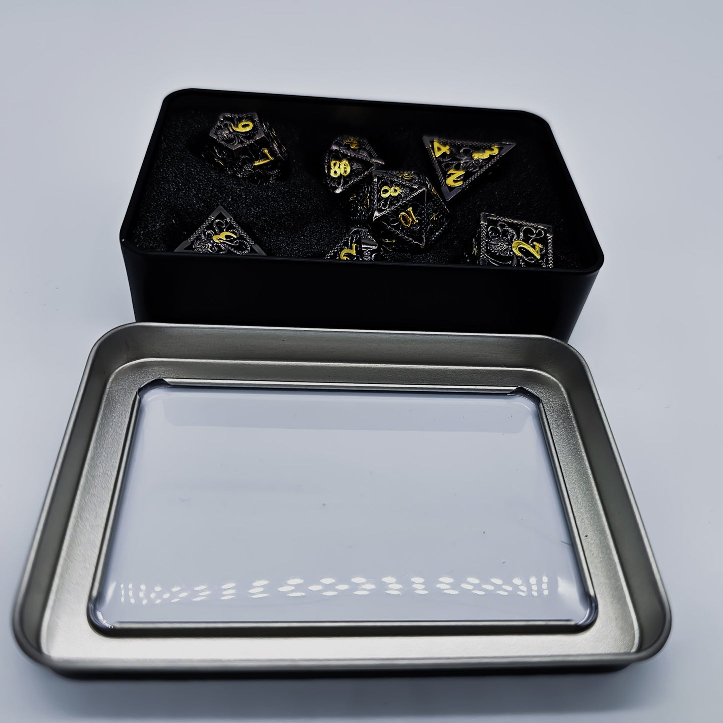 Black & Gold Hollow Metal Cthulhu Dice