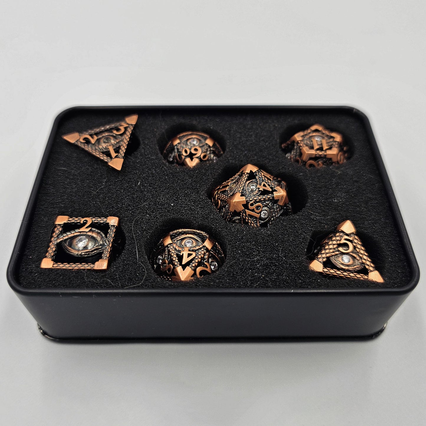 Copper Hollow Metal Illuminati Dice