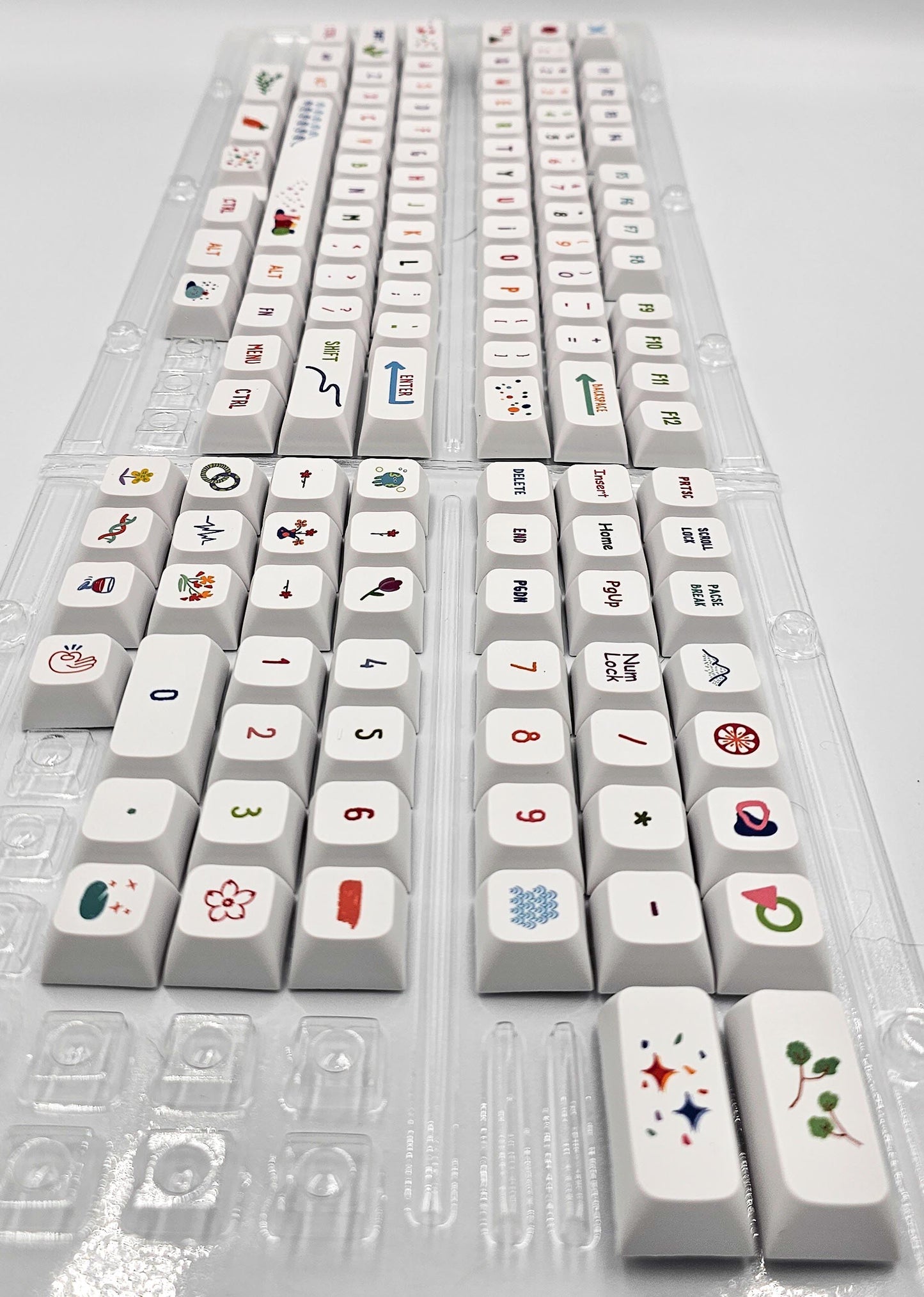 100% Full Size Colorful Summer Themed Keycaps