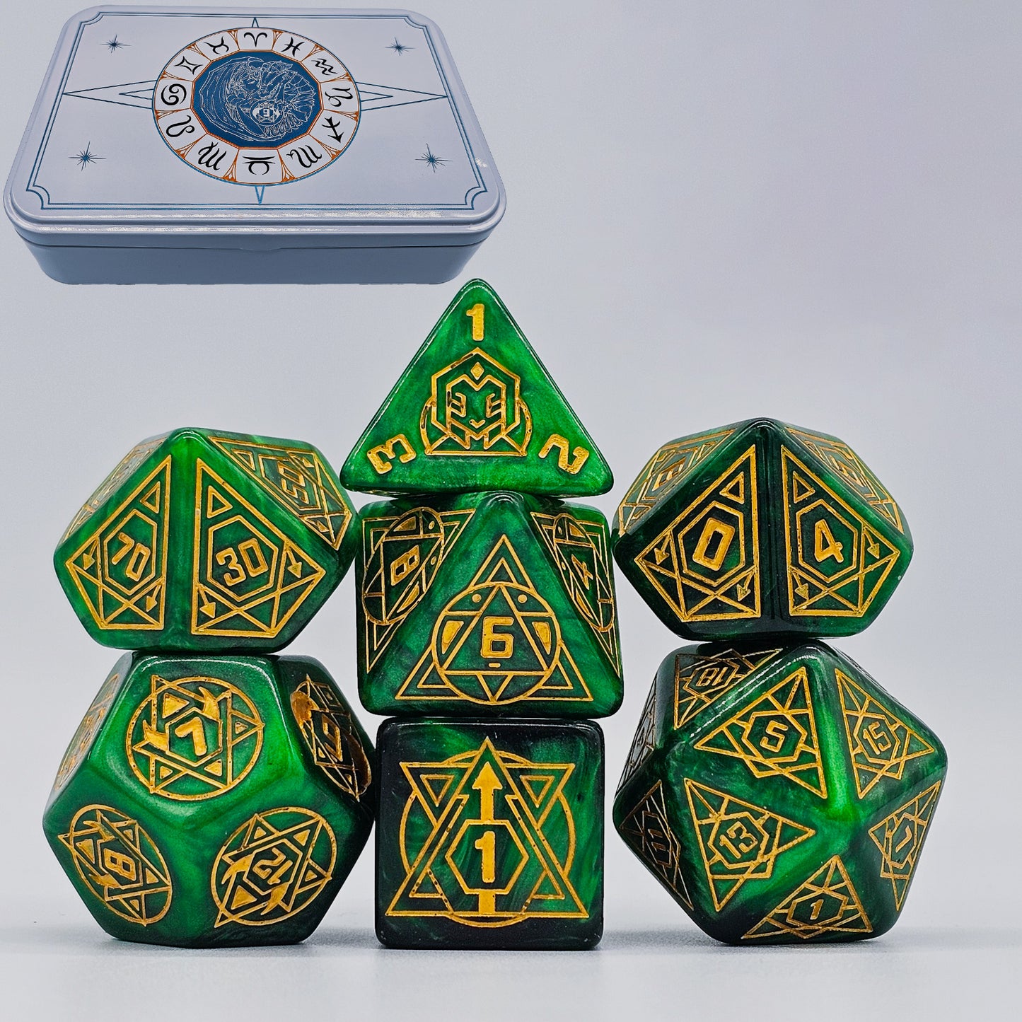Green Constellation DND Dice