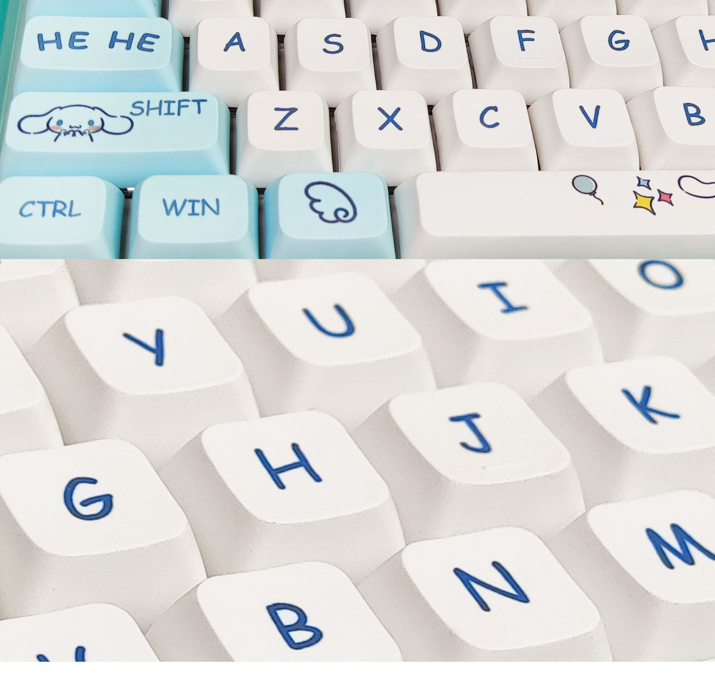 100% Full Size Cute Rabbit Themed Keycaps