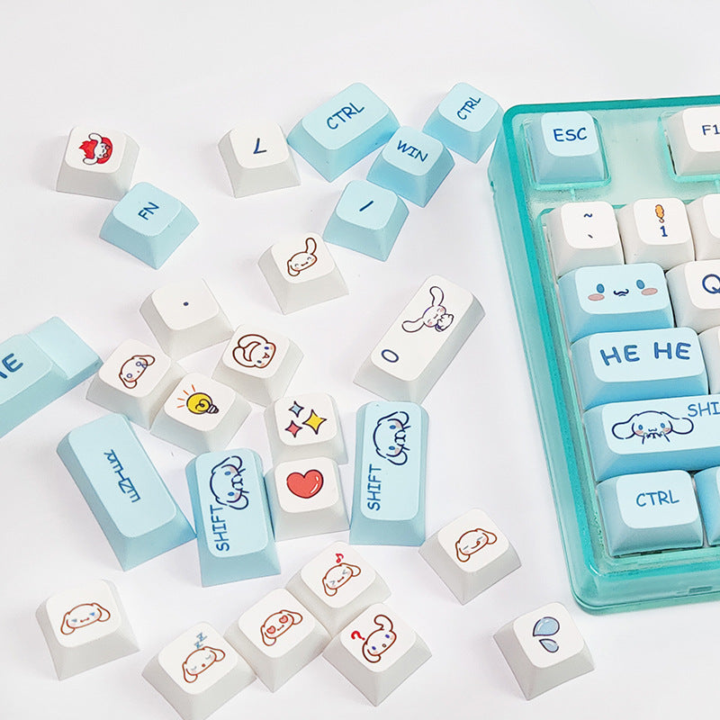 100% Full Size Cute Rabbit Themed Keycaps