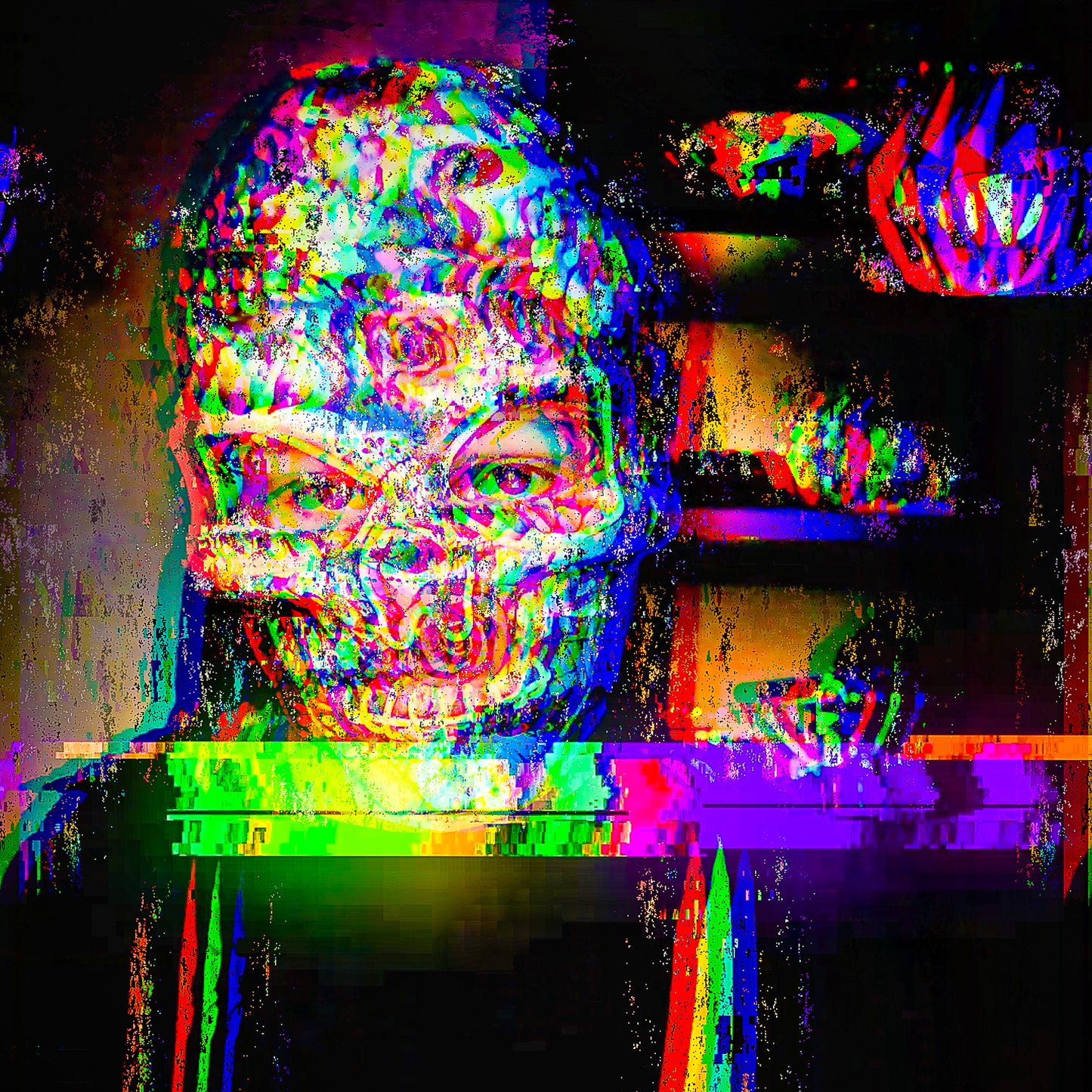 LED Skull Mask w/ Flowers