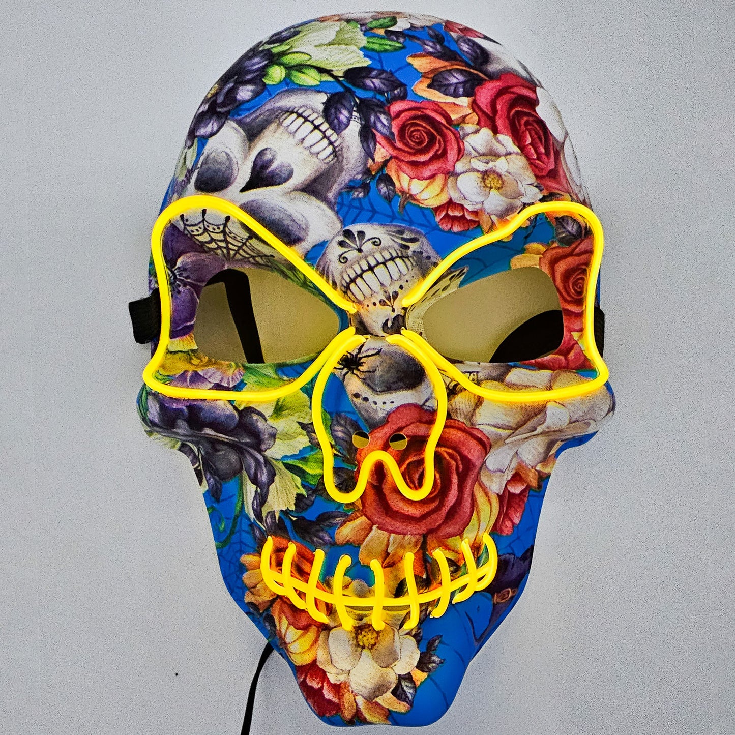 LED Skull Mask w/ Flowers