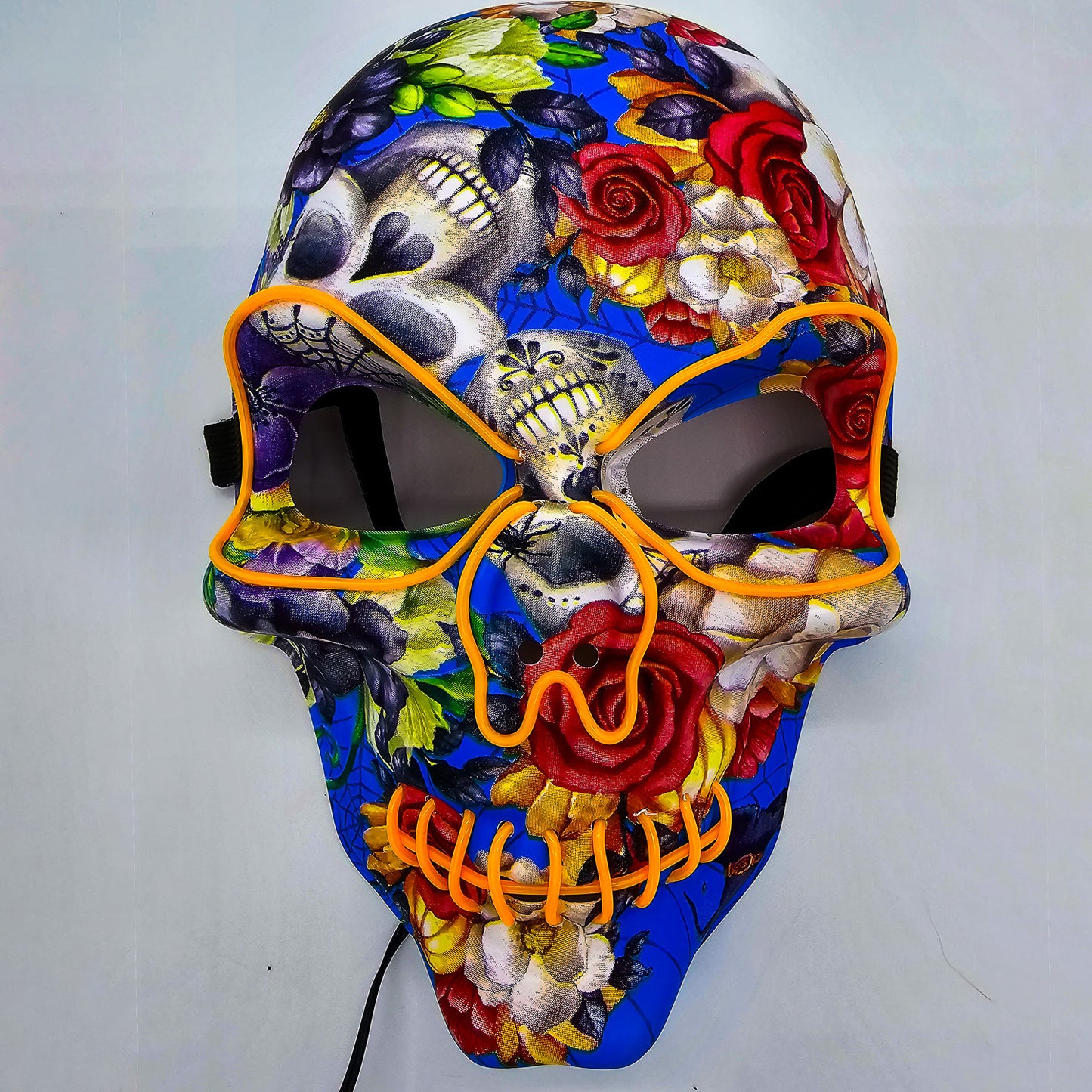 LED Skull Mask w/ Flowers