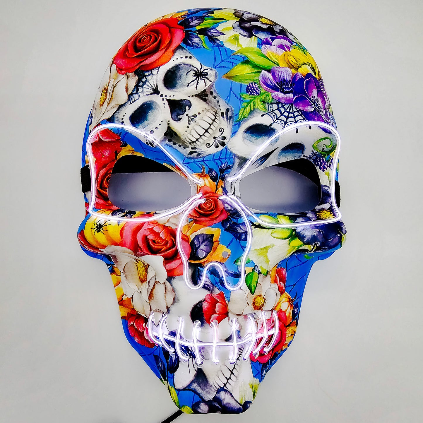 LED Skull Mask w/ Flowers