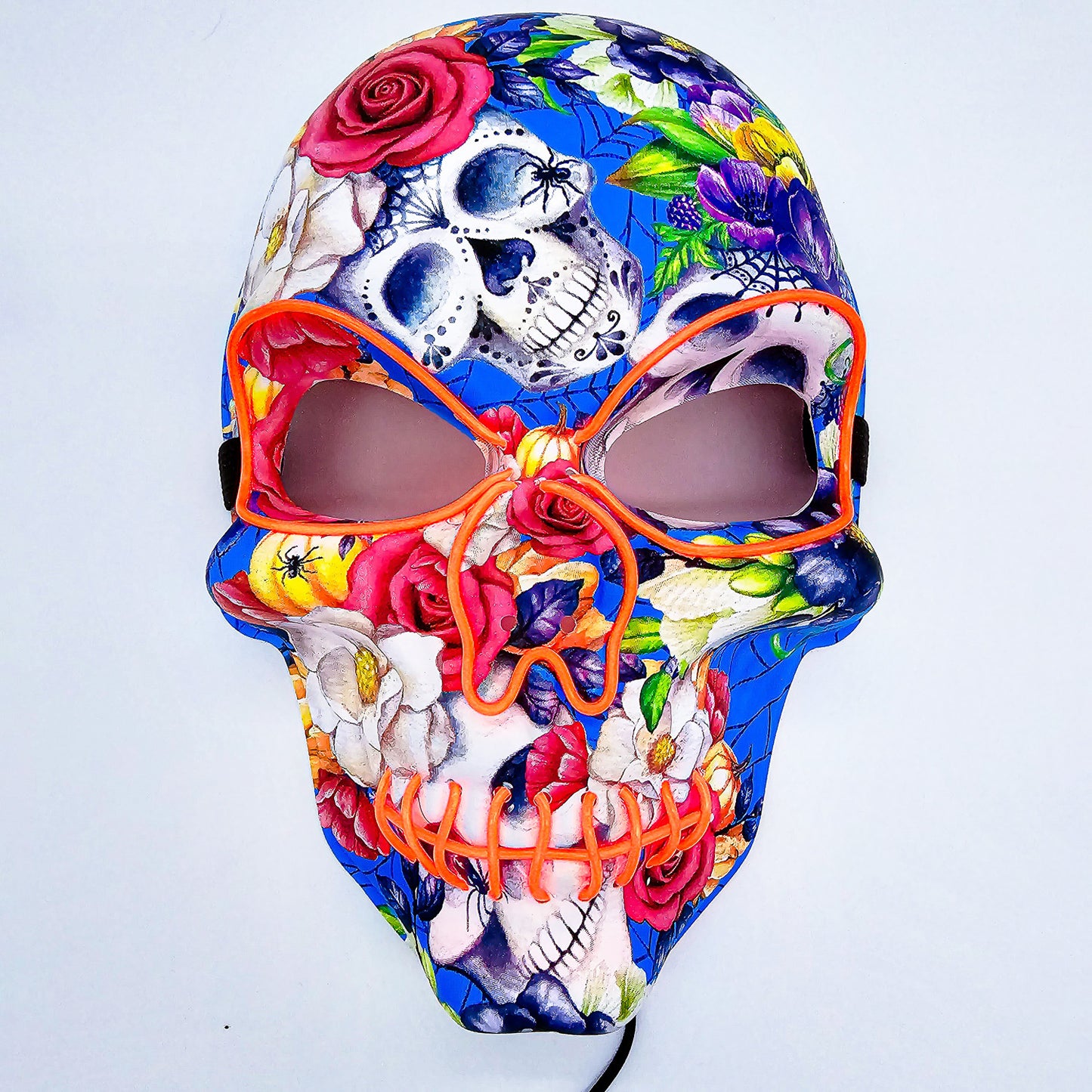 LED Skull Mask w/ Flowers