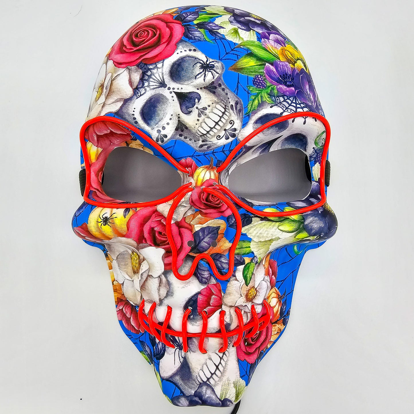LED Skull Mask w/ Flowers