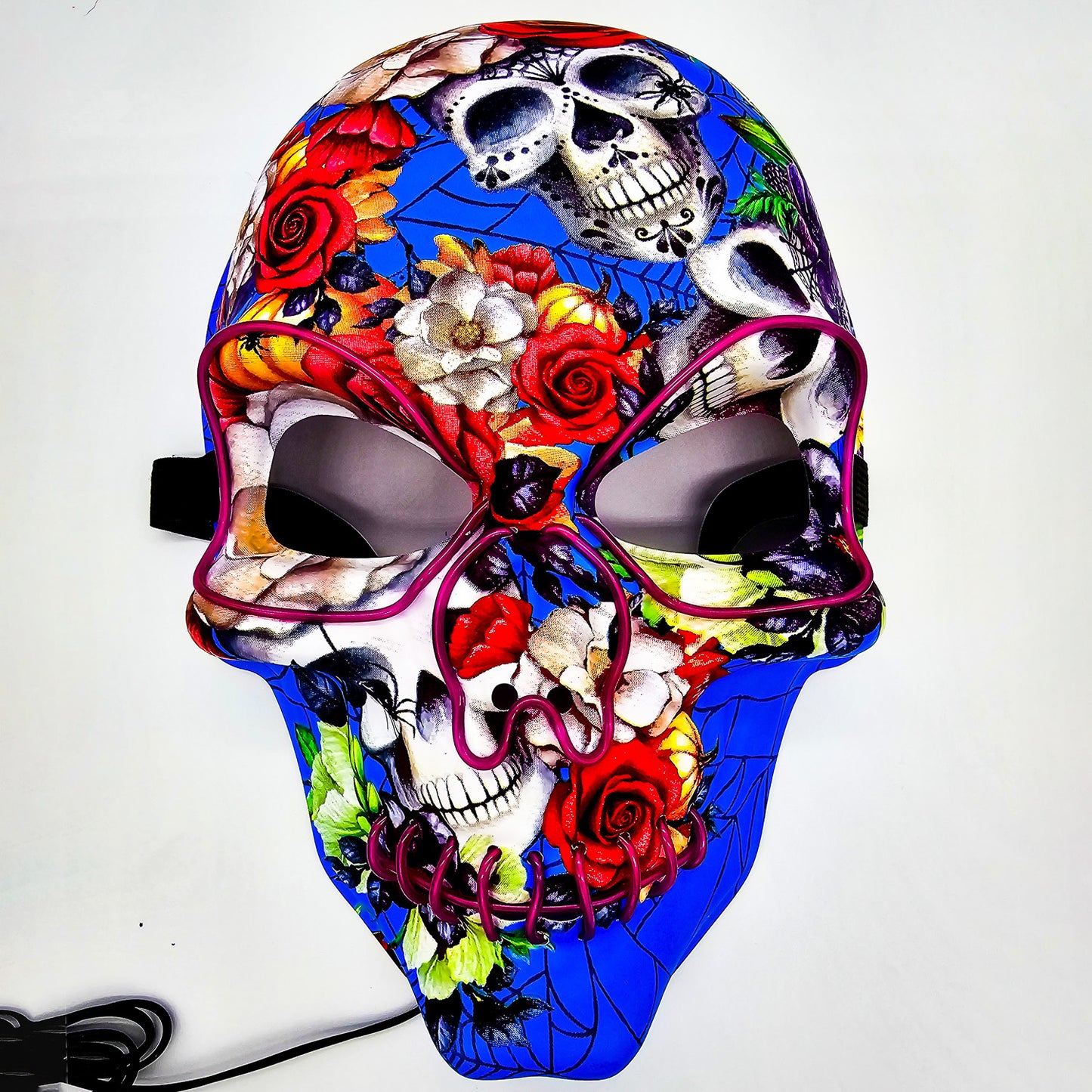 LED Skull Mask w/ Flowers
