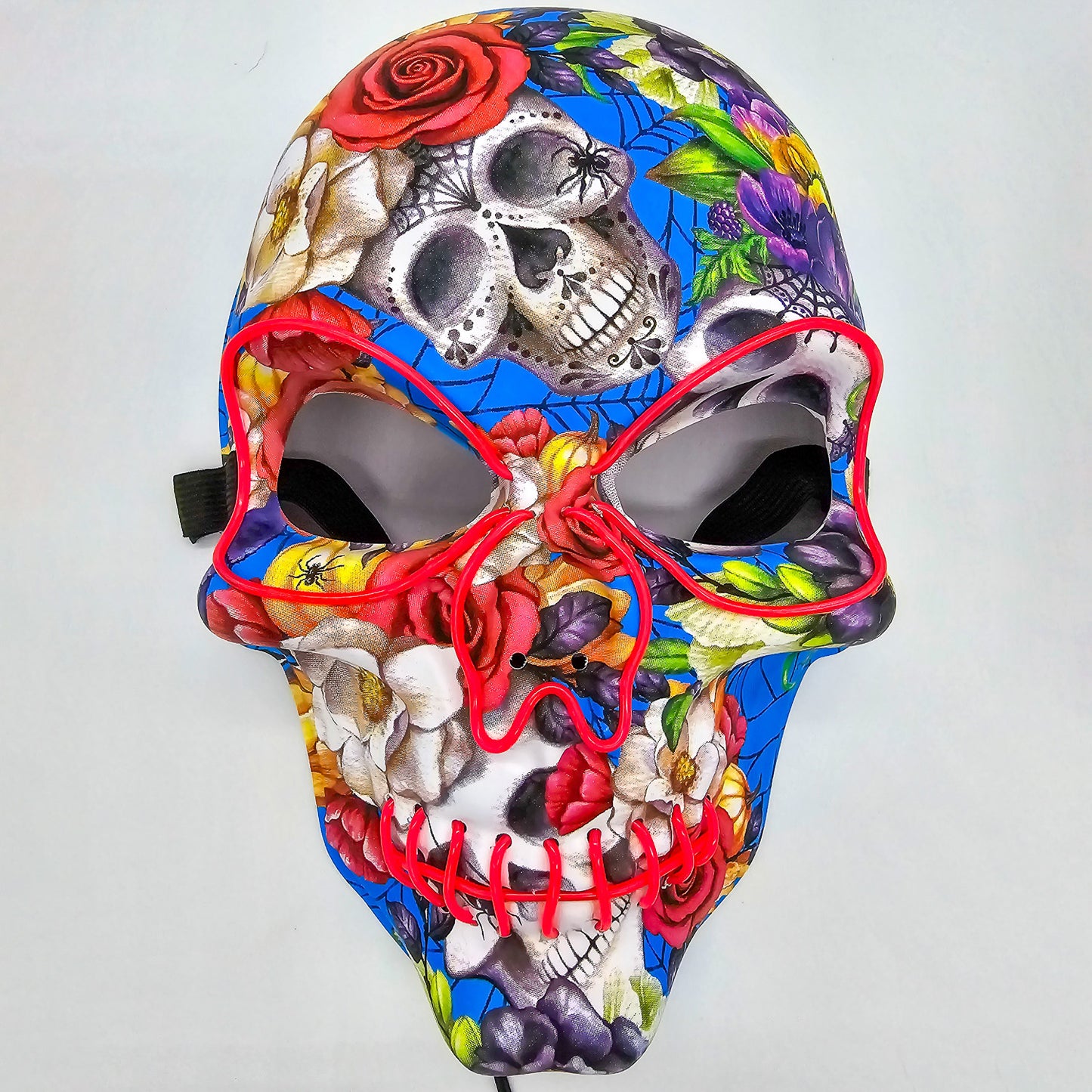 LED Skull Mask w/ Flowers