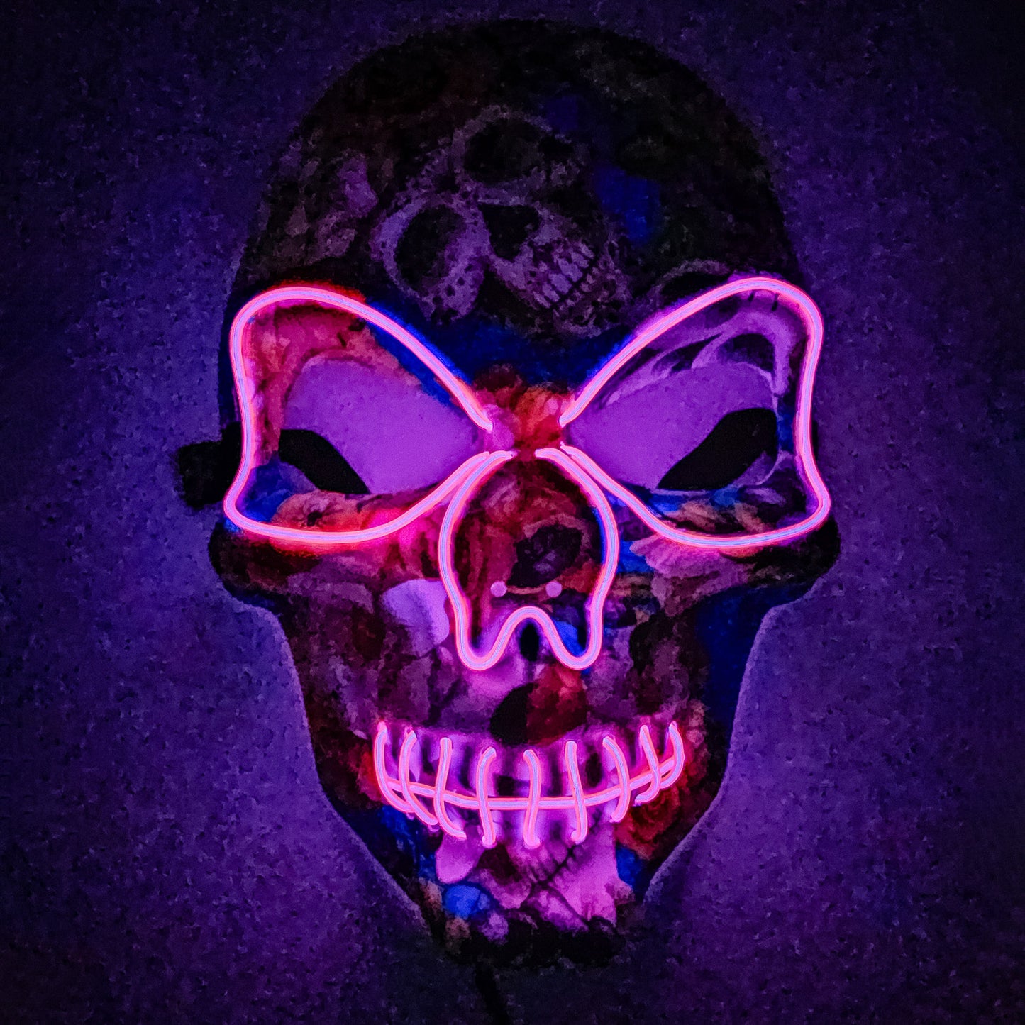 LED Skull Mask w/ Flowers
