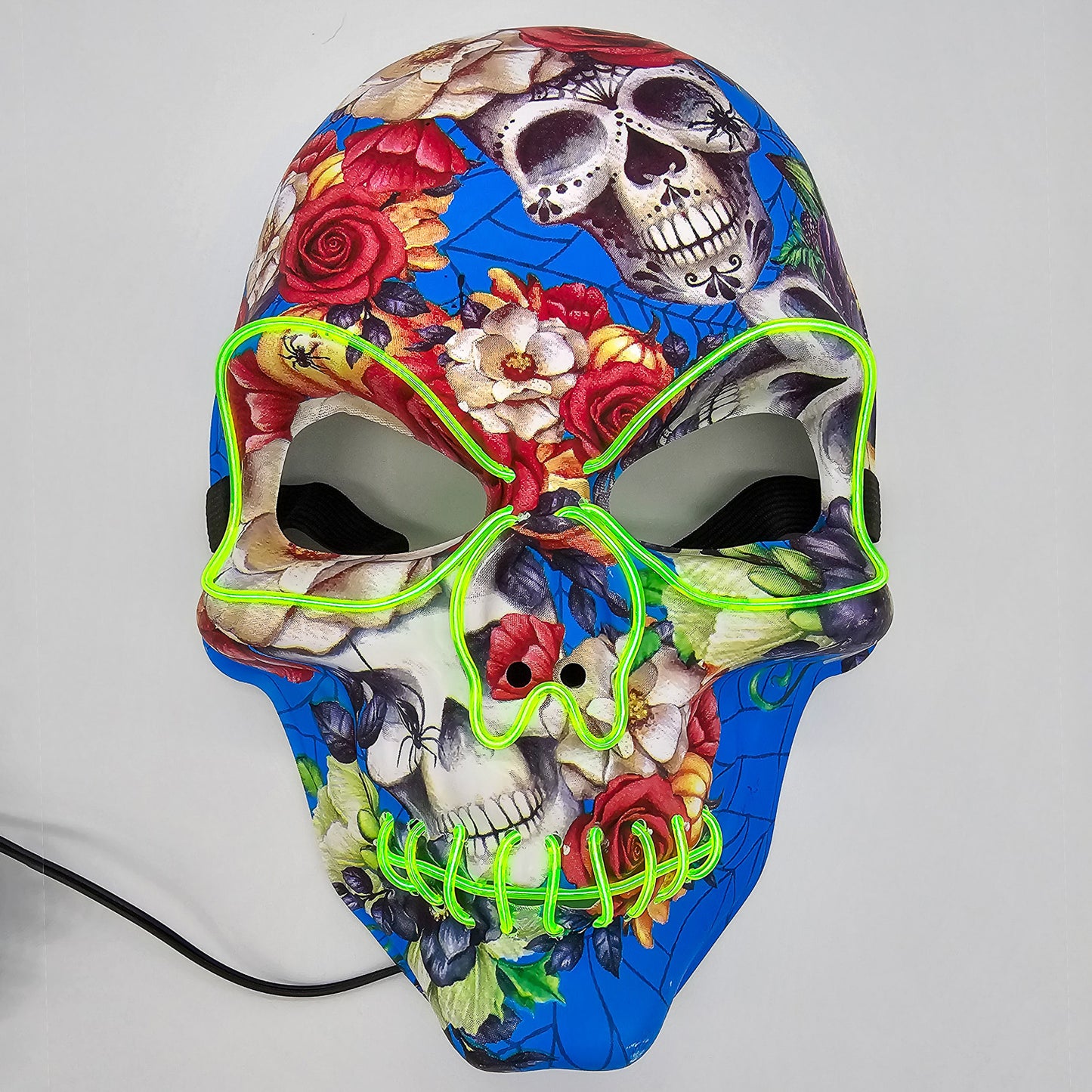LED Skull Mask w/ Flowers