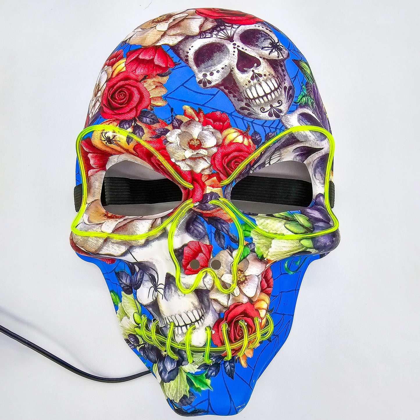 LED Skull Mask w/ Flowers