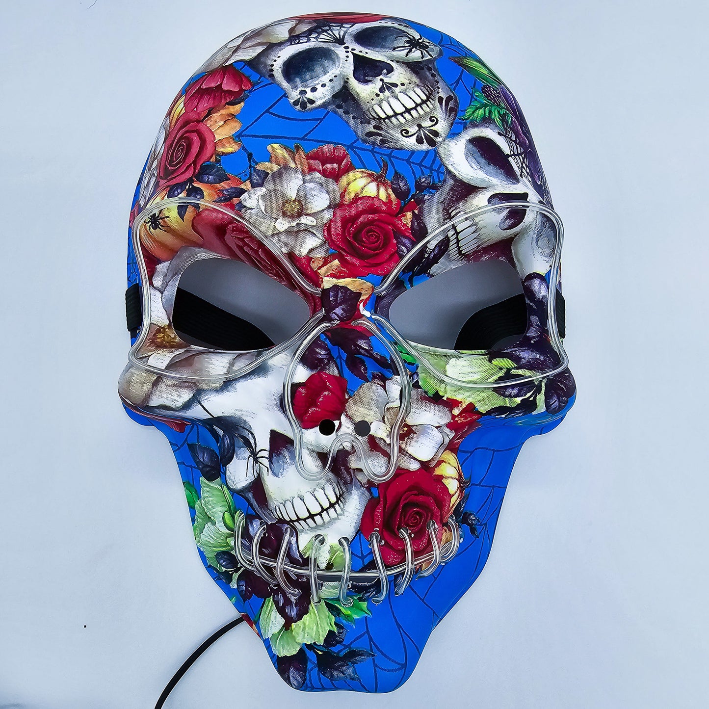 LED Skull Mask w/ Flowers