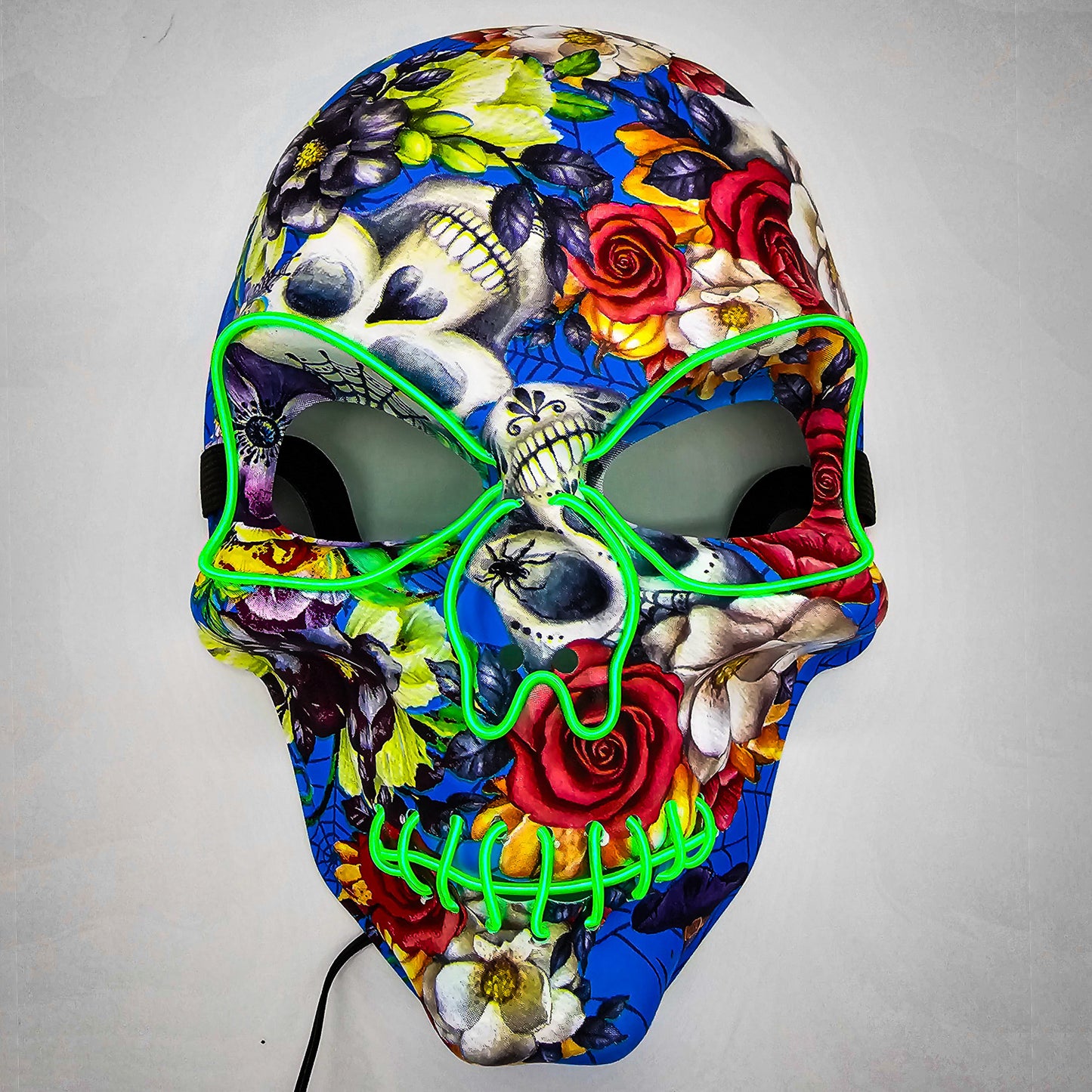 LED Skull Mask w/ Flowers