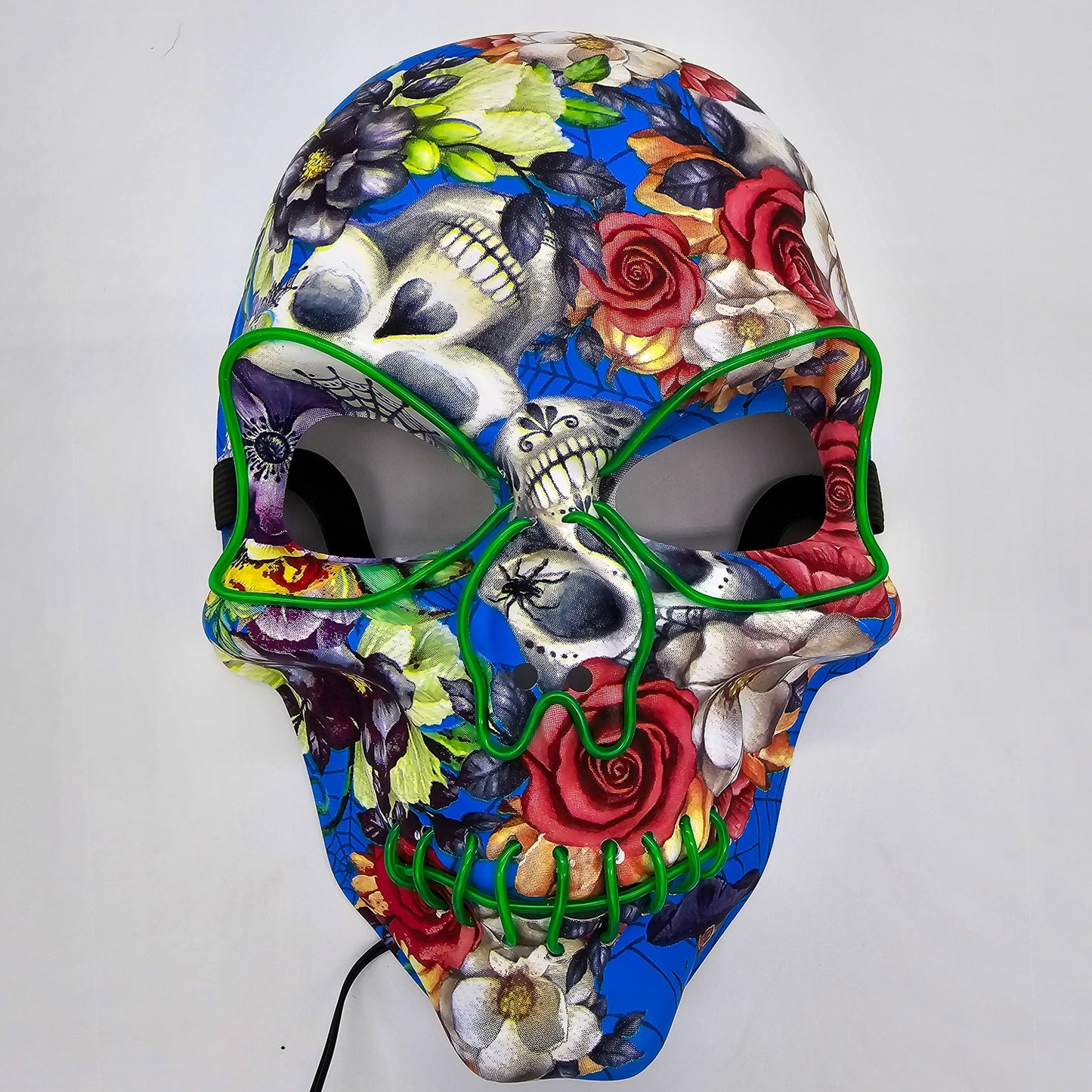 LED Skull Mask w/ Flowers