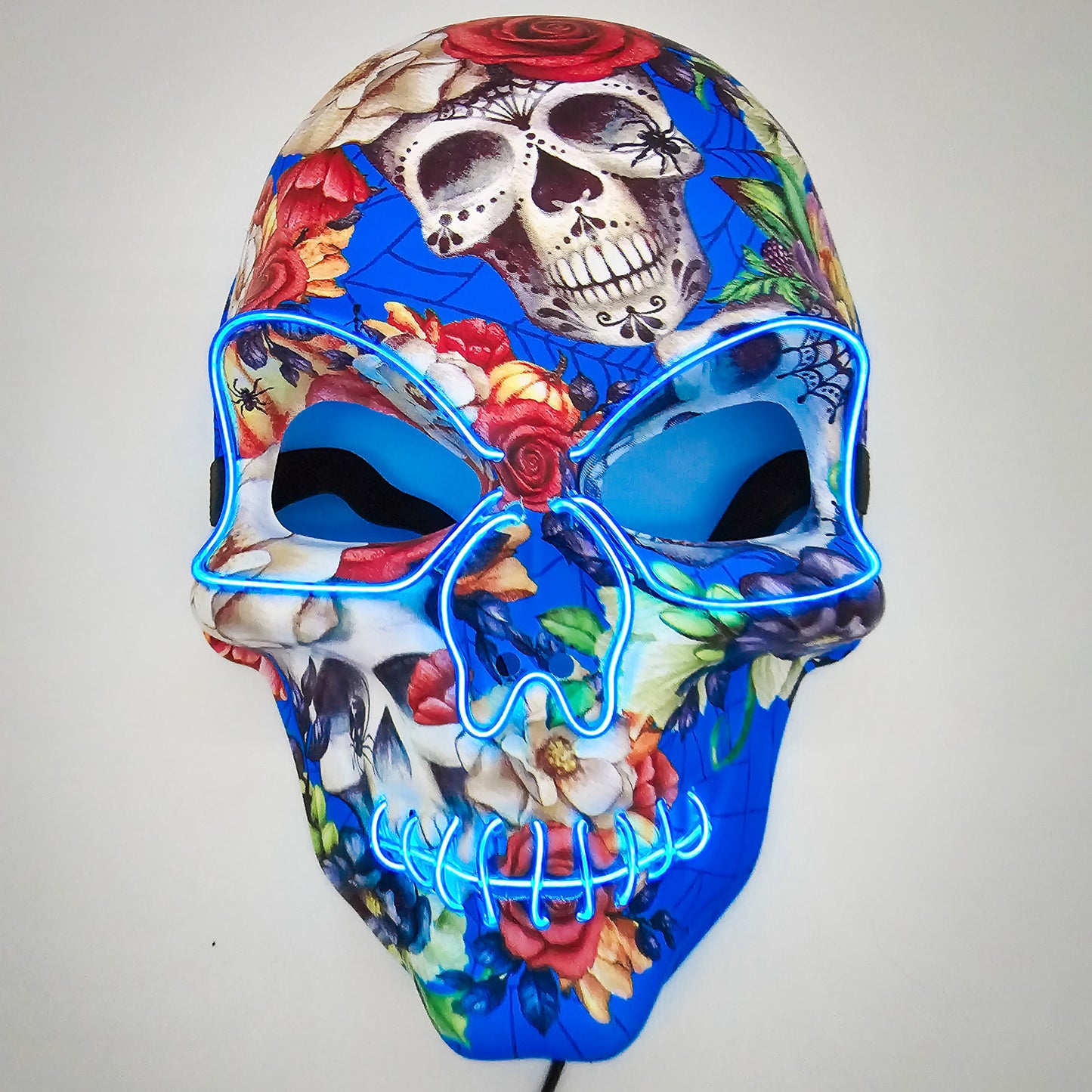 LED Skull Mask w/ Flowers