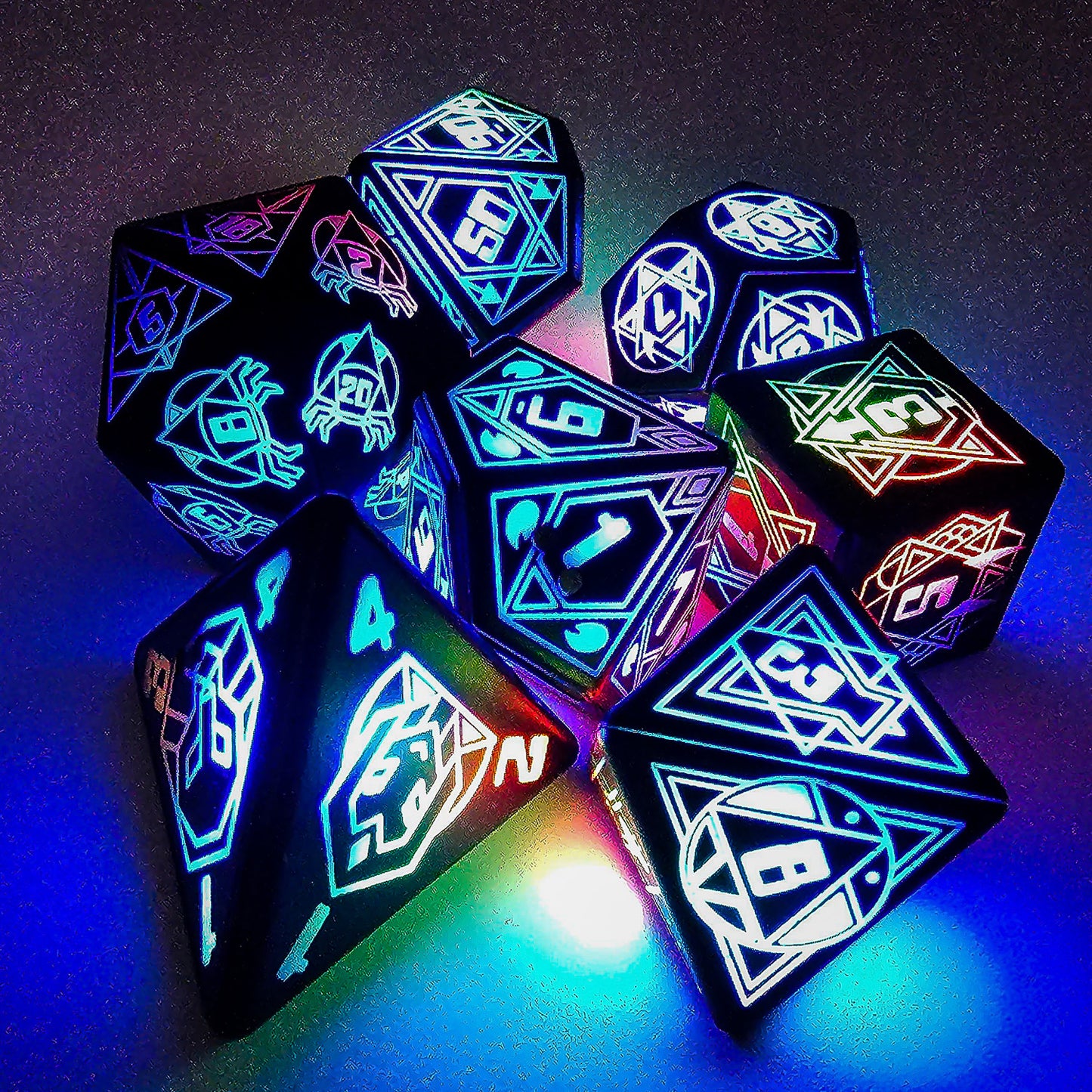 Light Up LED DND Dice Set