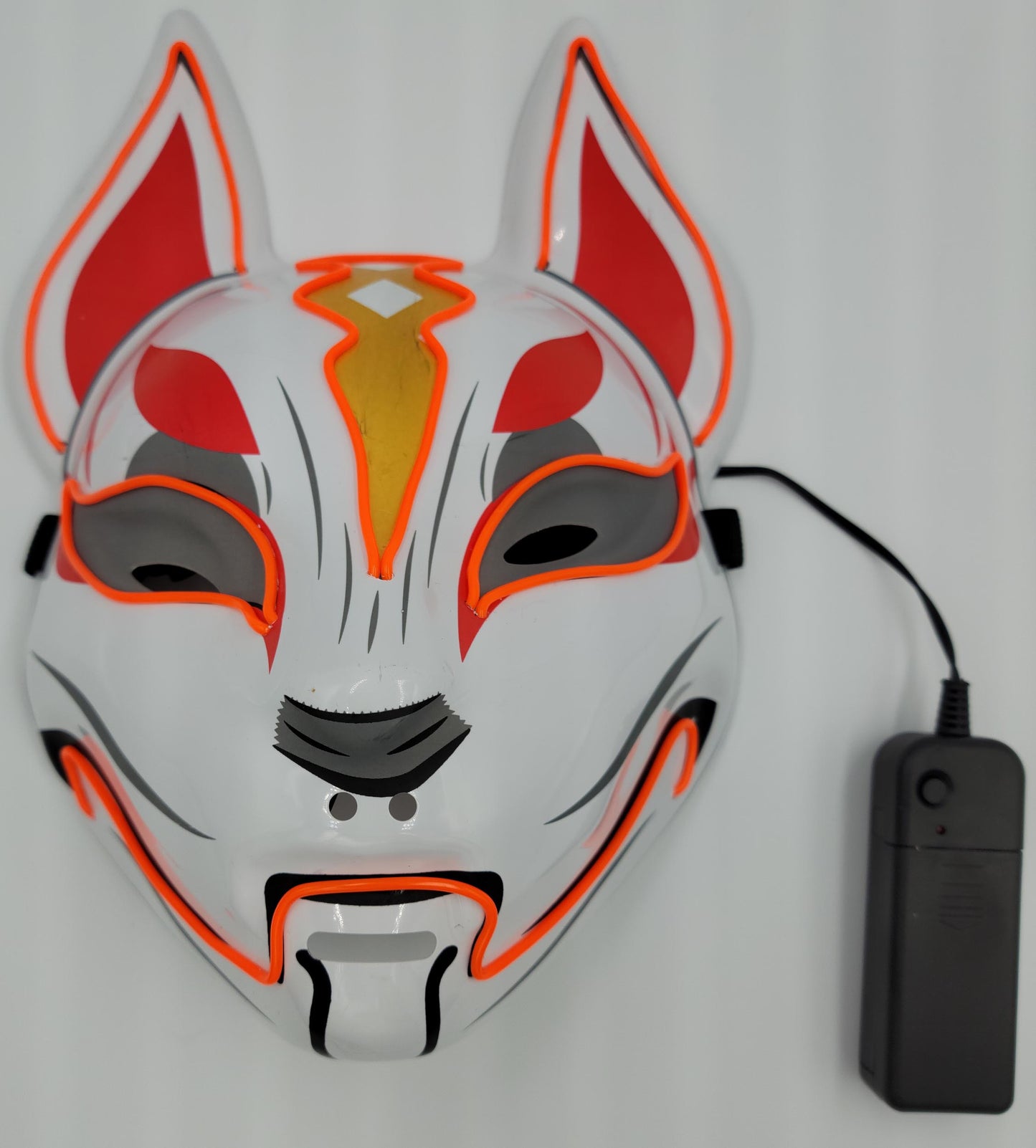 LED Light Up Kitsune Fox Mask Costume Cosplay