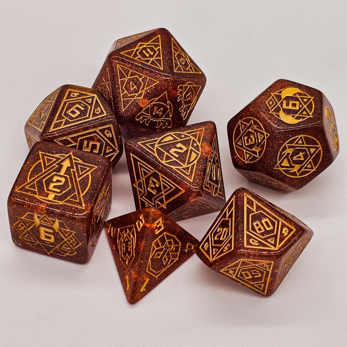 Orange Constellation DND Dice