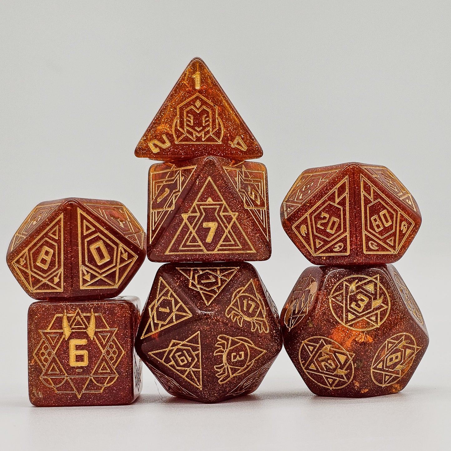 Orange Constellation DND Dice