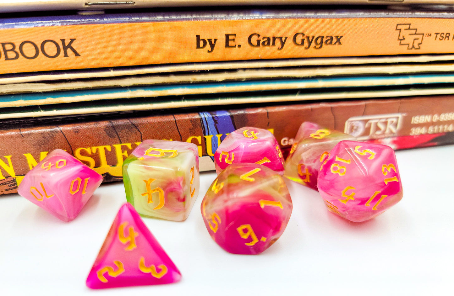 7 Peice Pink & Green Resin DND Set