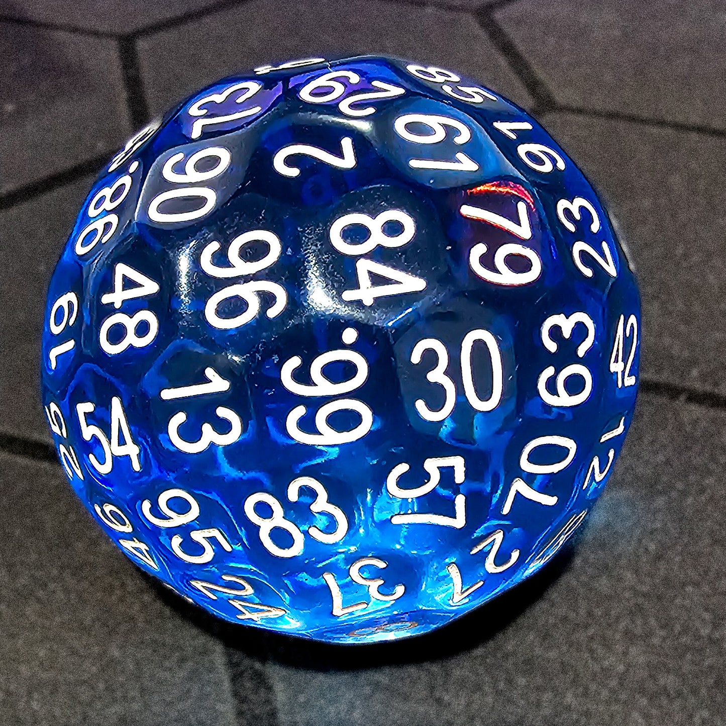 Resin Transparent Blue D100 DND Dice