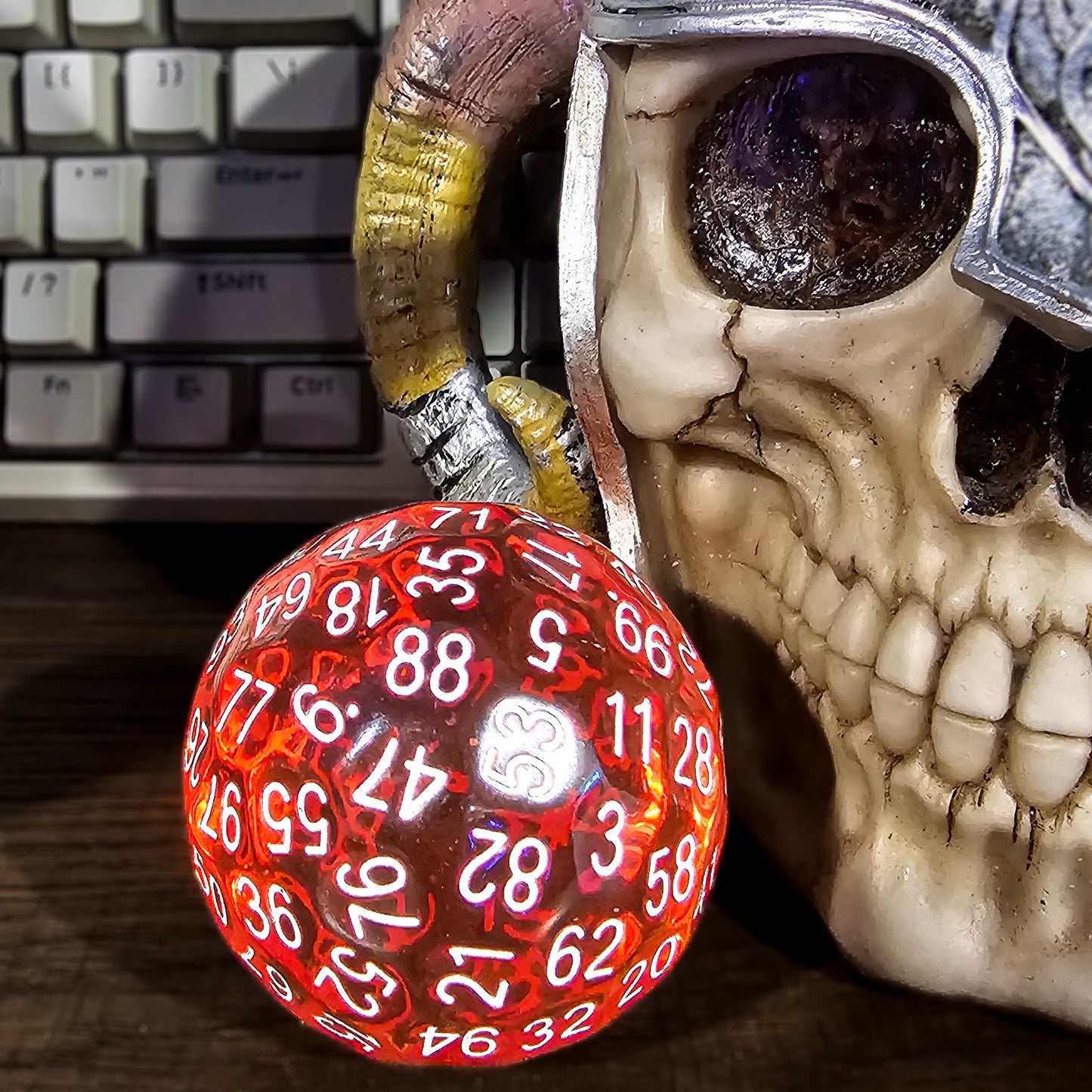 Resin Transparent Orange D100 DND Dice