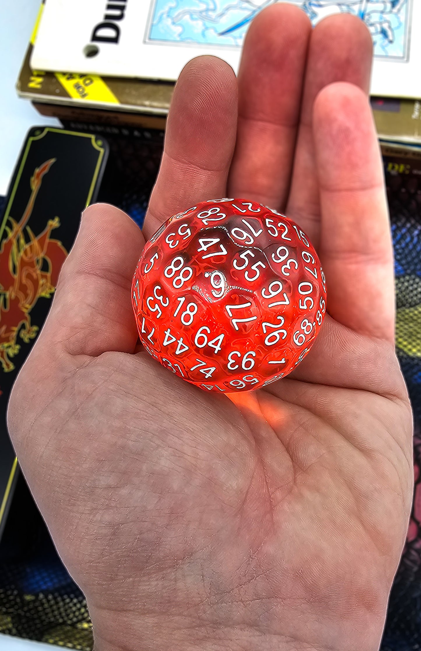 Resin Transparent Orange D100 DND Dice