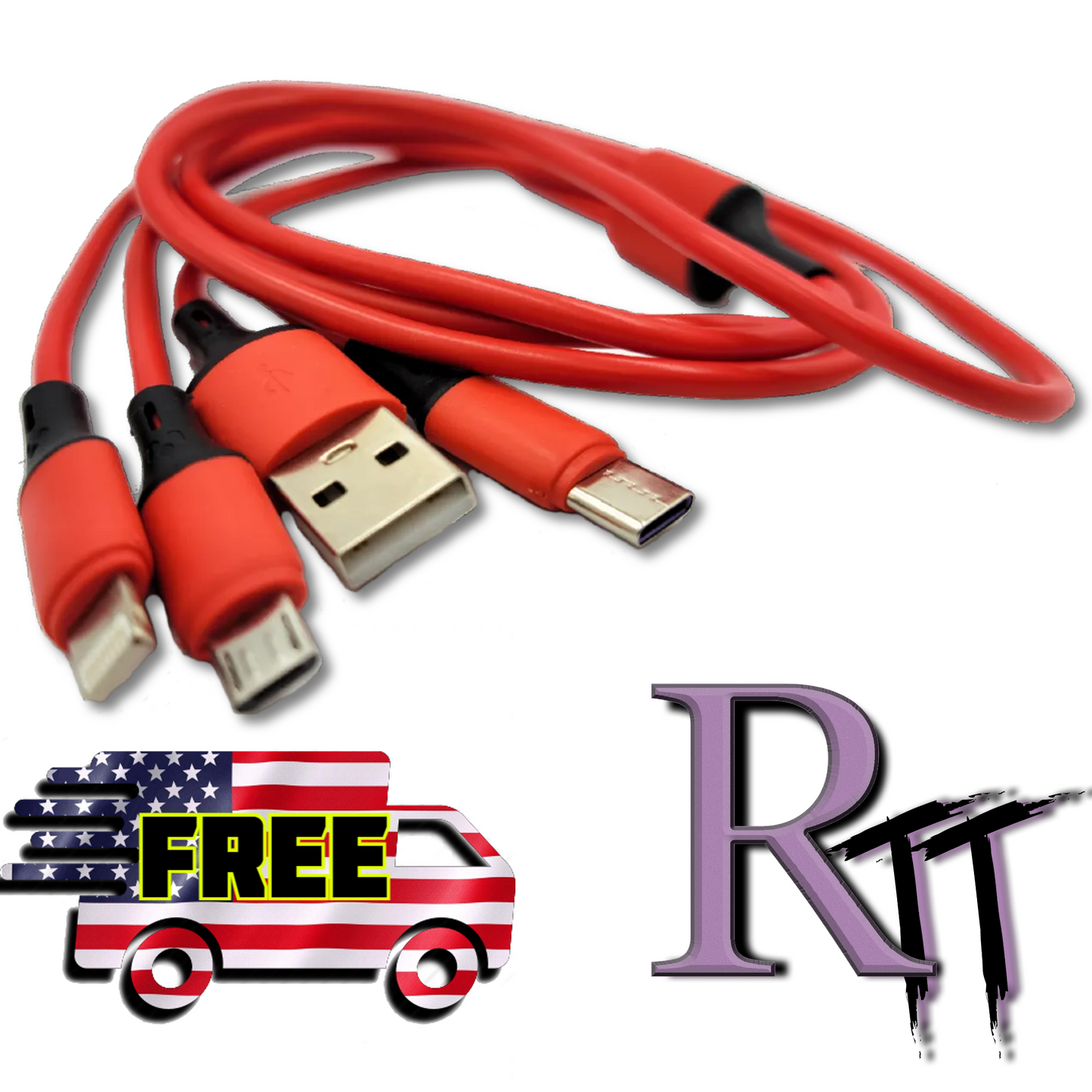3 in 1 Fast Charging Phone Cable (3ft)