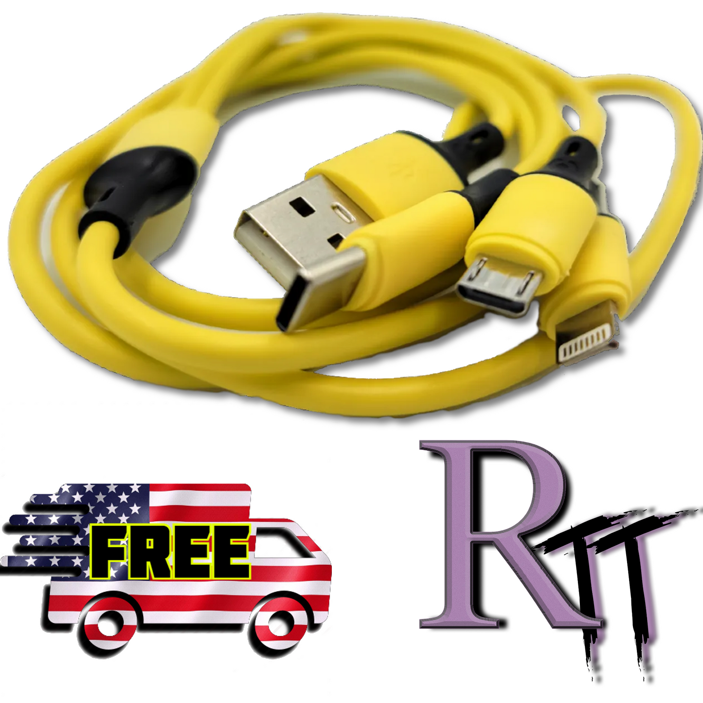 3 in 1 Fast Charging Phone Cable (3ft)
