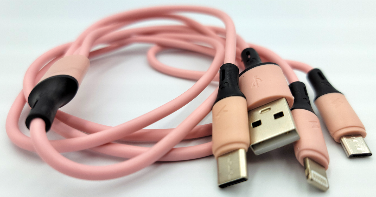 3 in 1 Fast Charging Phone Cable (3ft)
