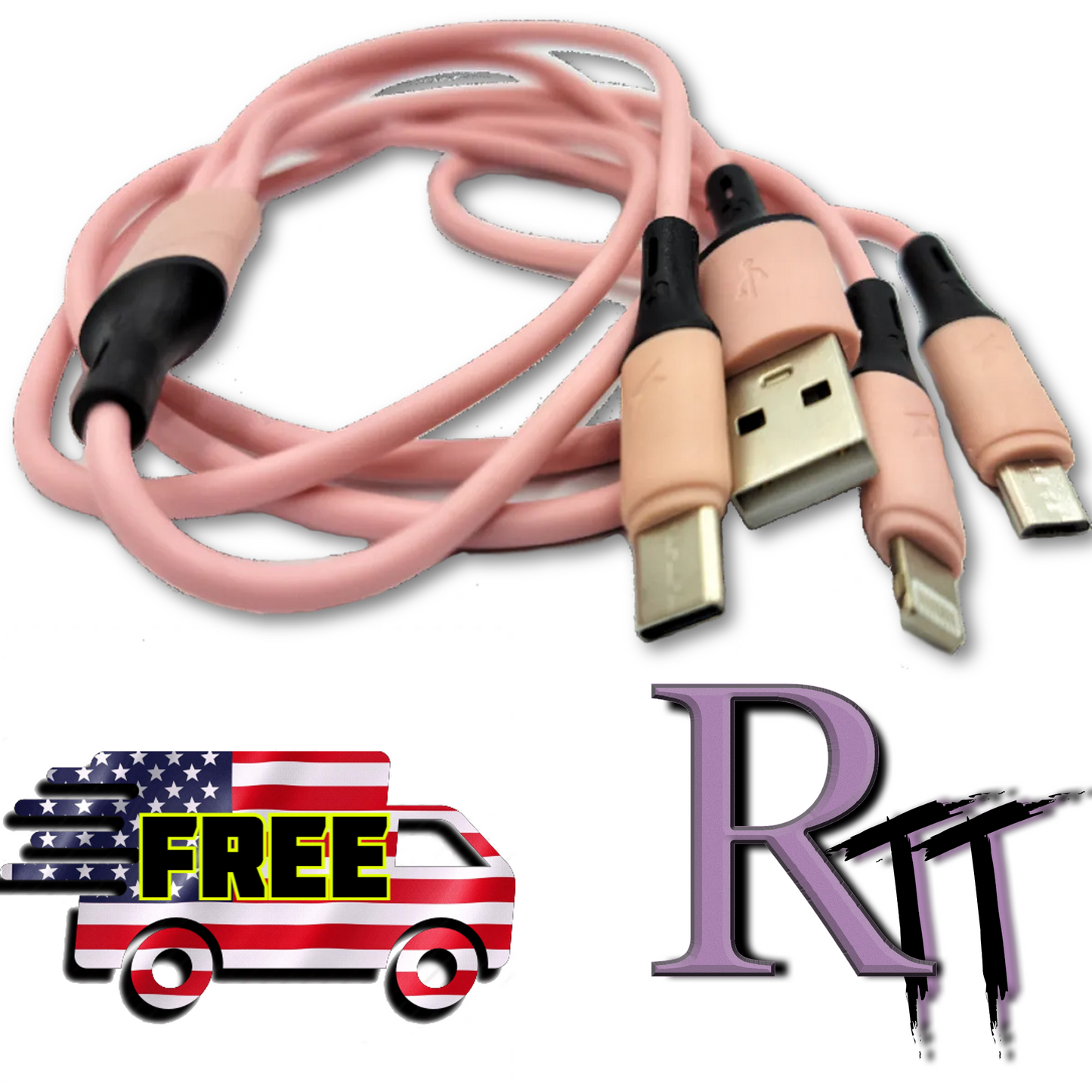 3 in 1 Fast Charging Phone Cable (3ft)
