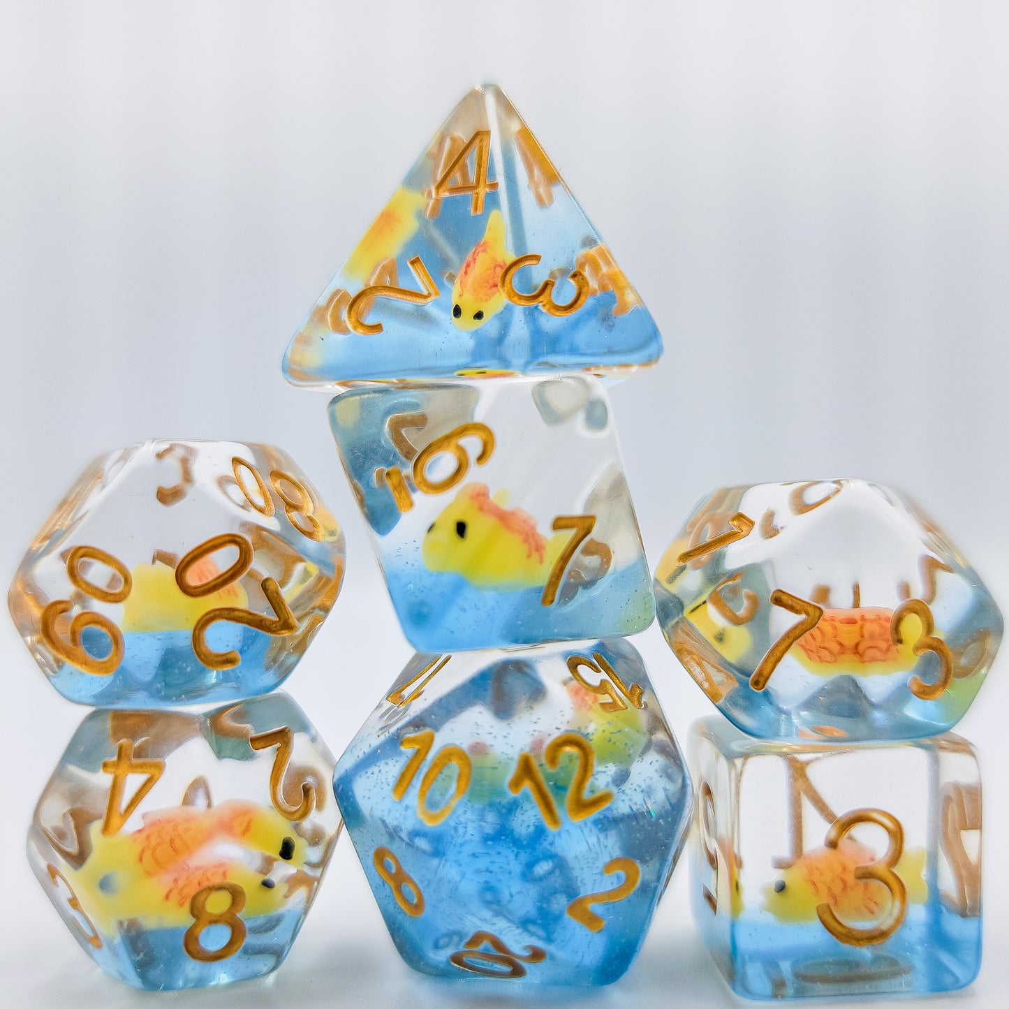Resin Fish DND Dice Set