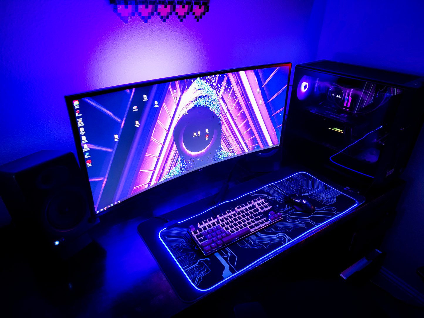 Circuit Board LED Gaming Mouse Pad