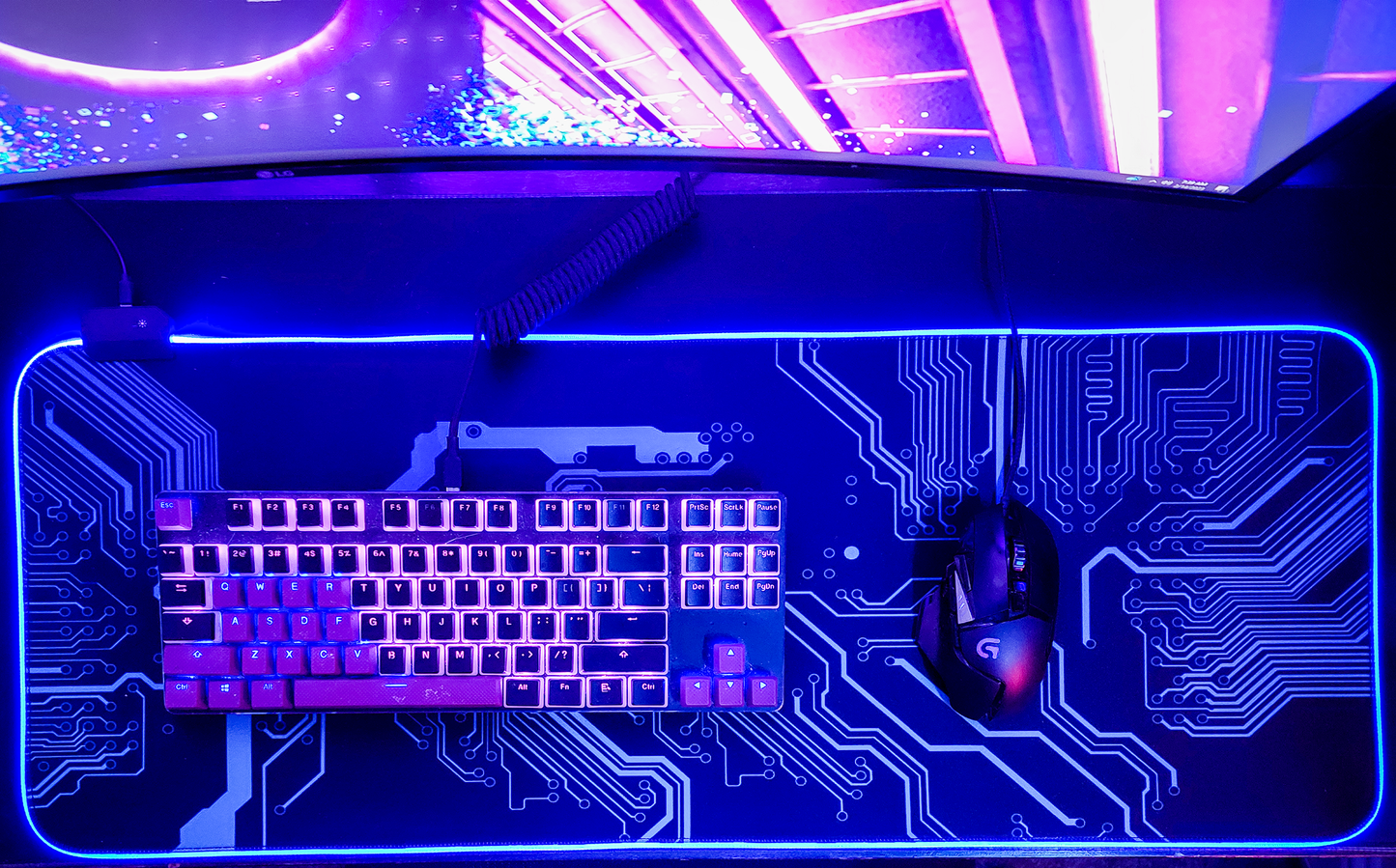Circuit Board LED Gaming Mouse Pad