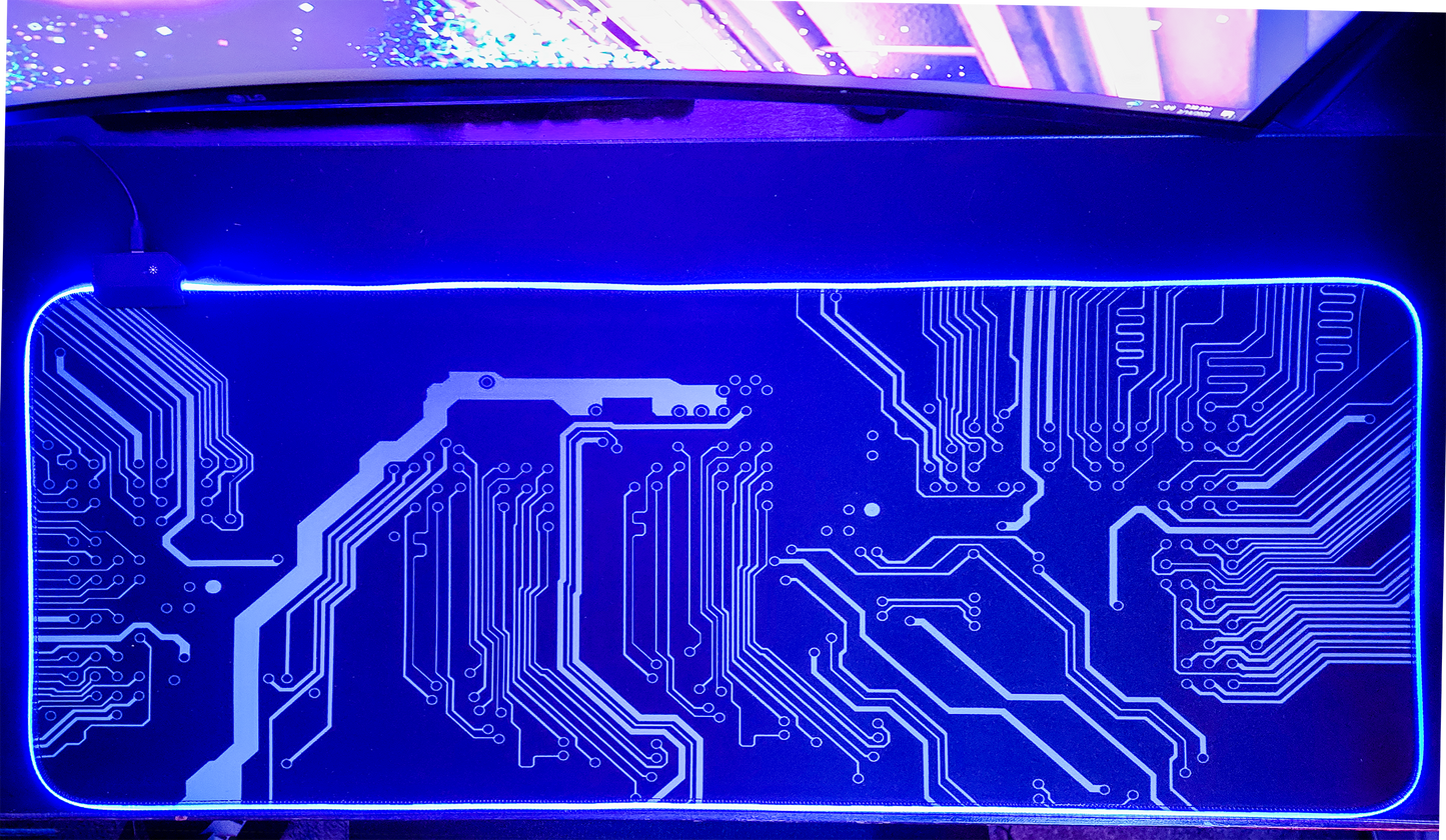 Circuit Board LED Gaming Mouse Pad