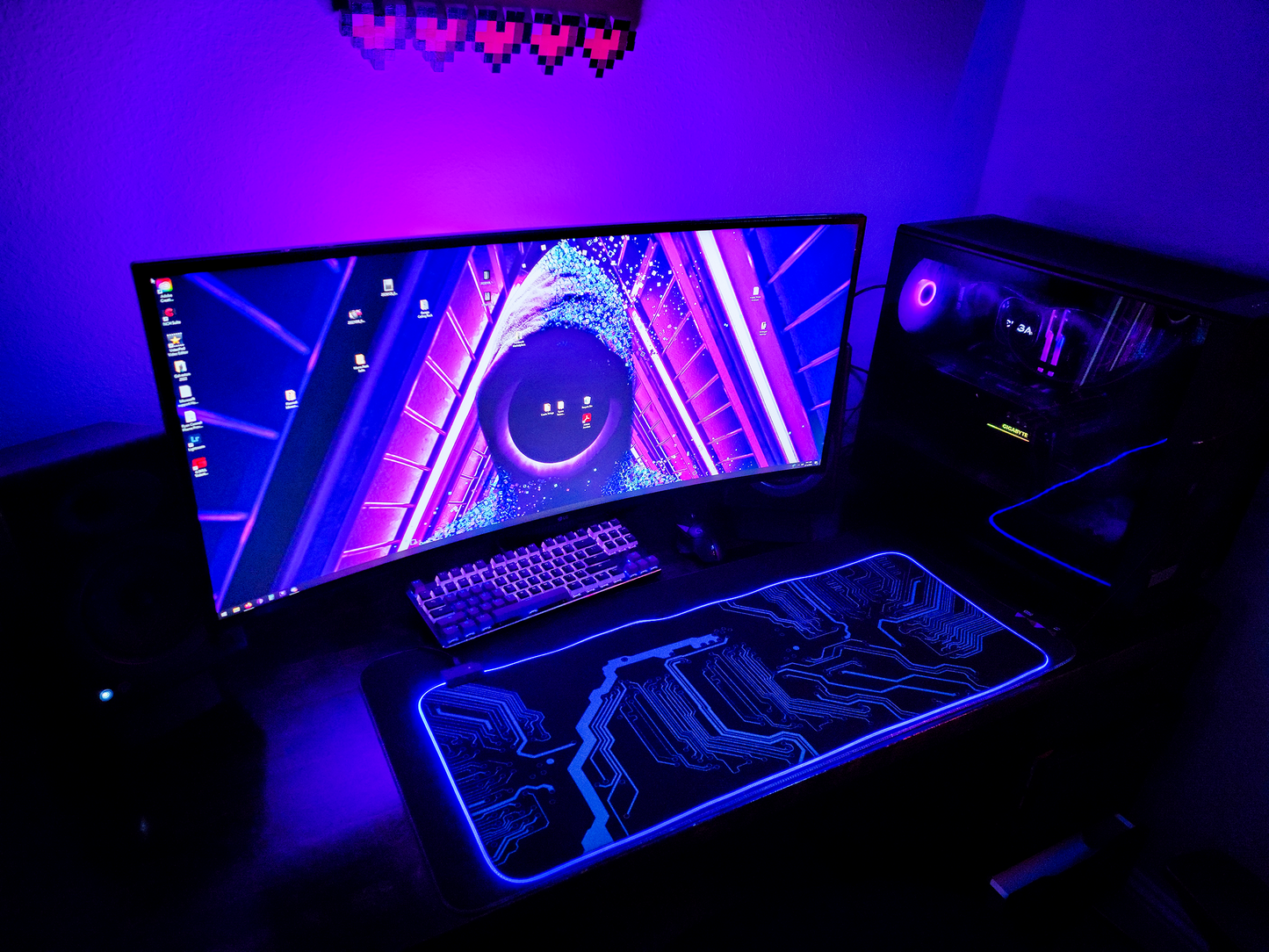 Circuit Board LED Gaming Mouse Pad
