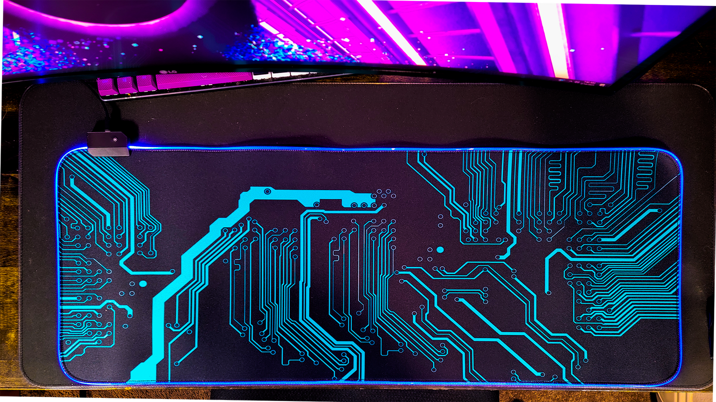 Circuit Board LED Gaming Mouse Pad