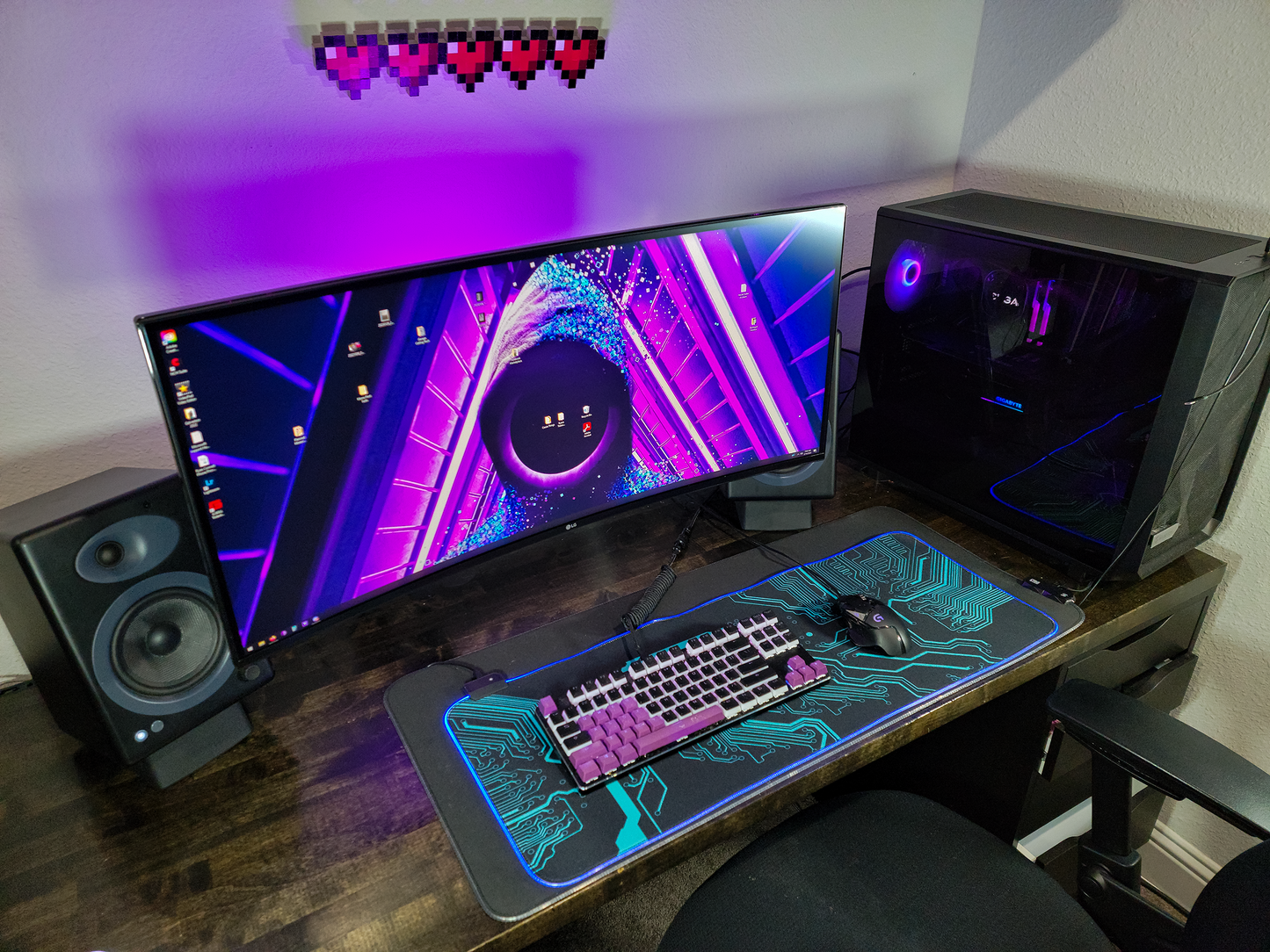 Circuit Board LED Gaming Mouse Pad