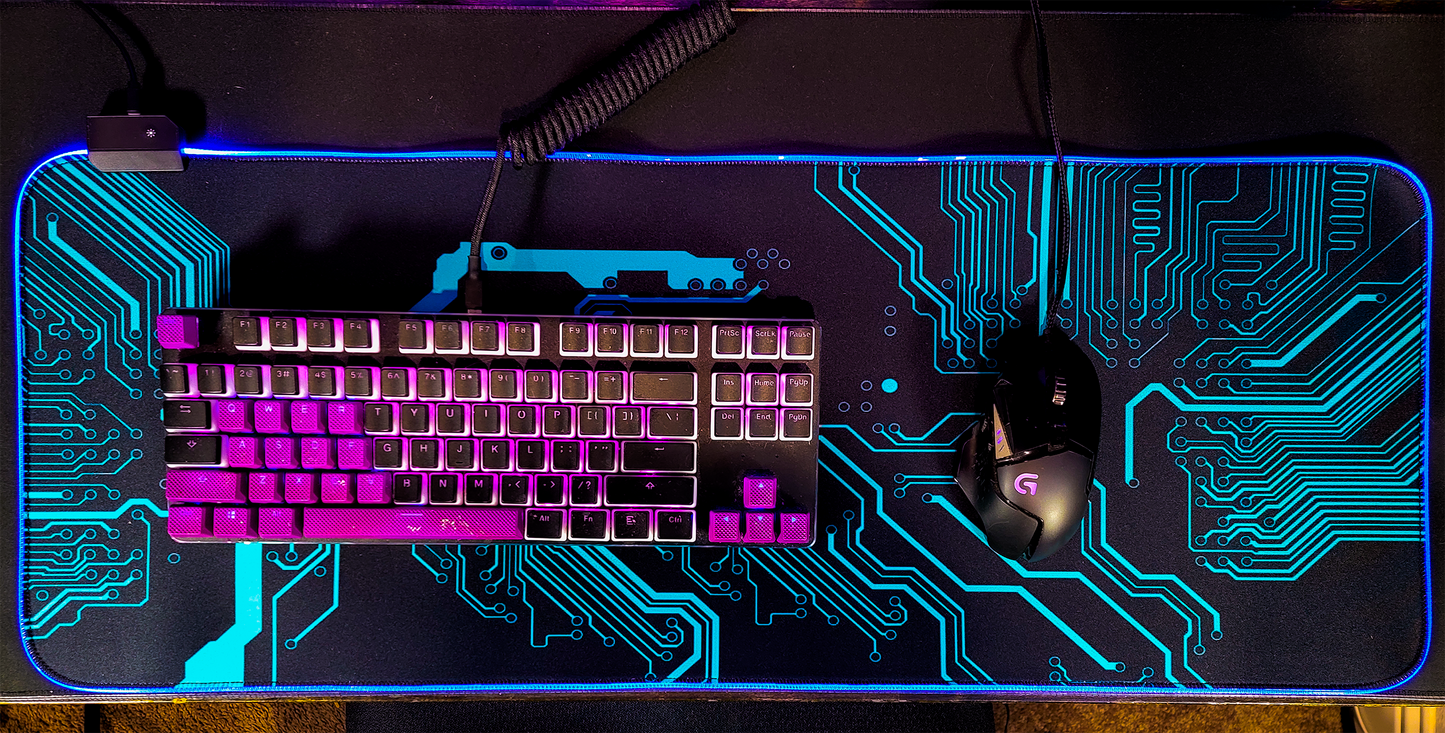 Circuit Board LED Gaming Mouse Pad